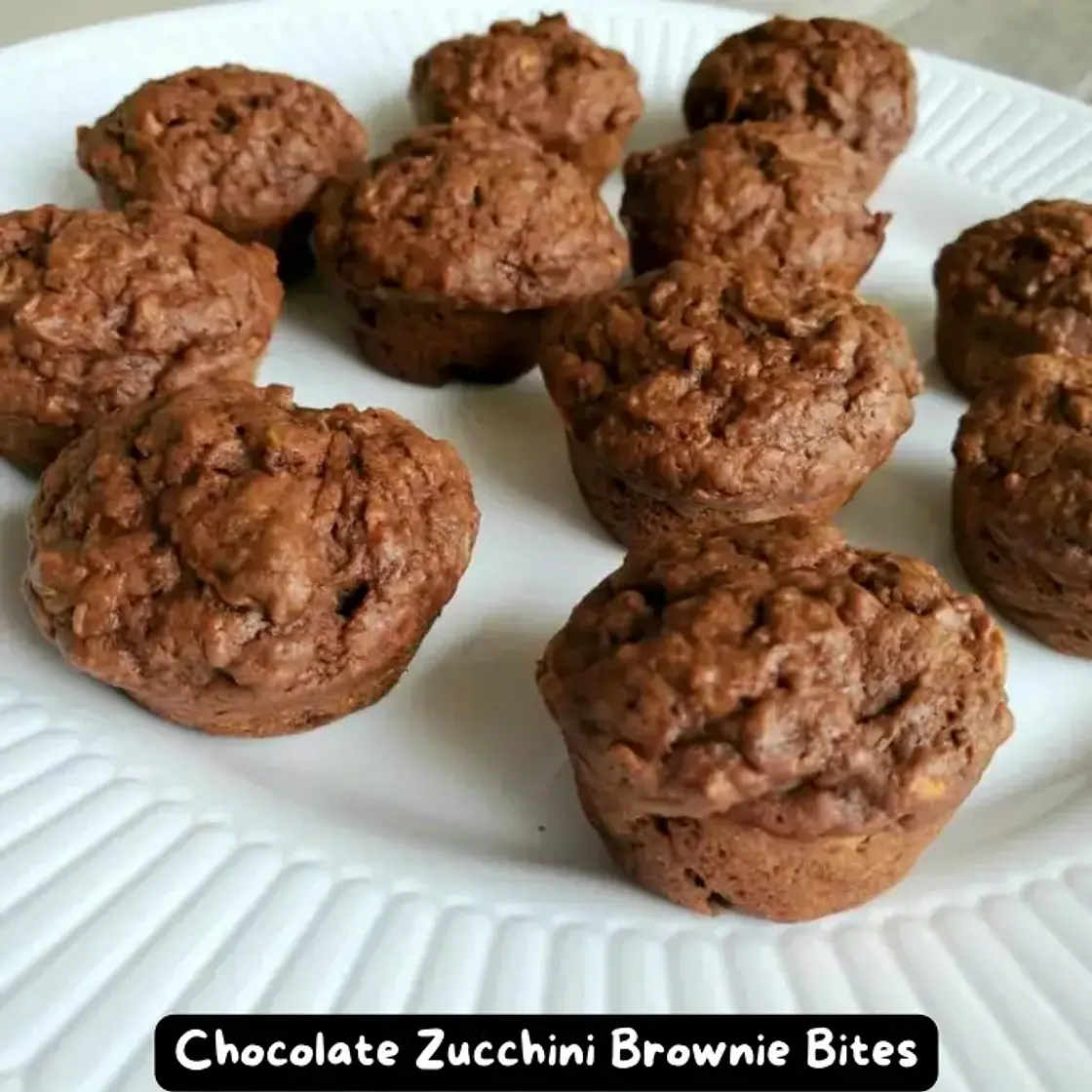 The Best Chocolate Zucchini Brownie Bites