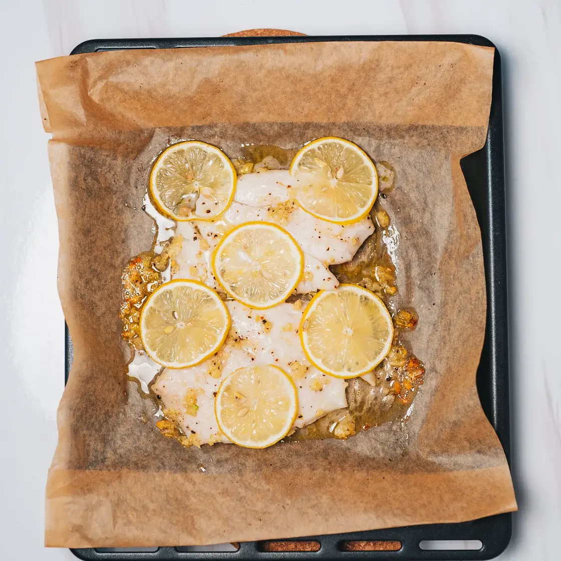 Sheet Pan Garlic Lemon Tilapia