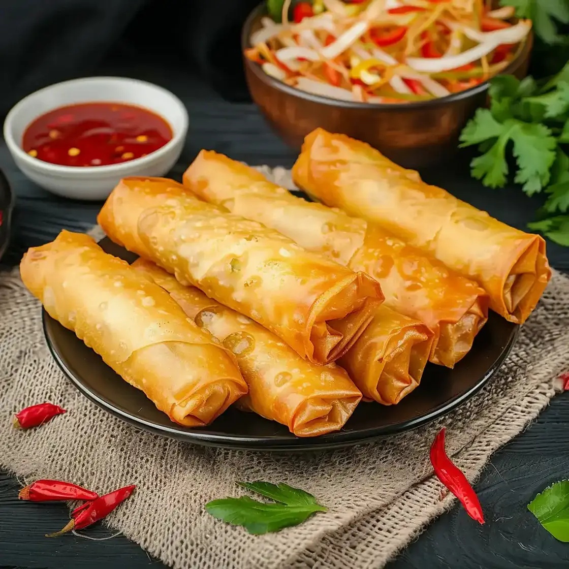 Cheesy Potato Spring Rolls