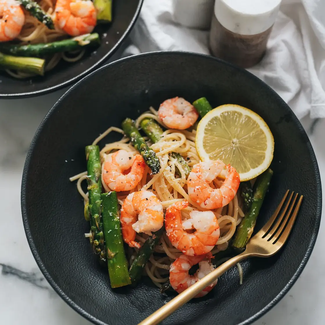 Asparagus Shrimp Spaghetti