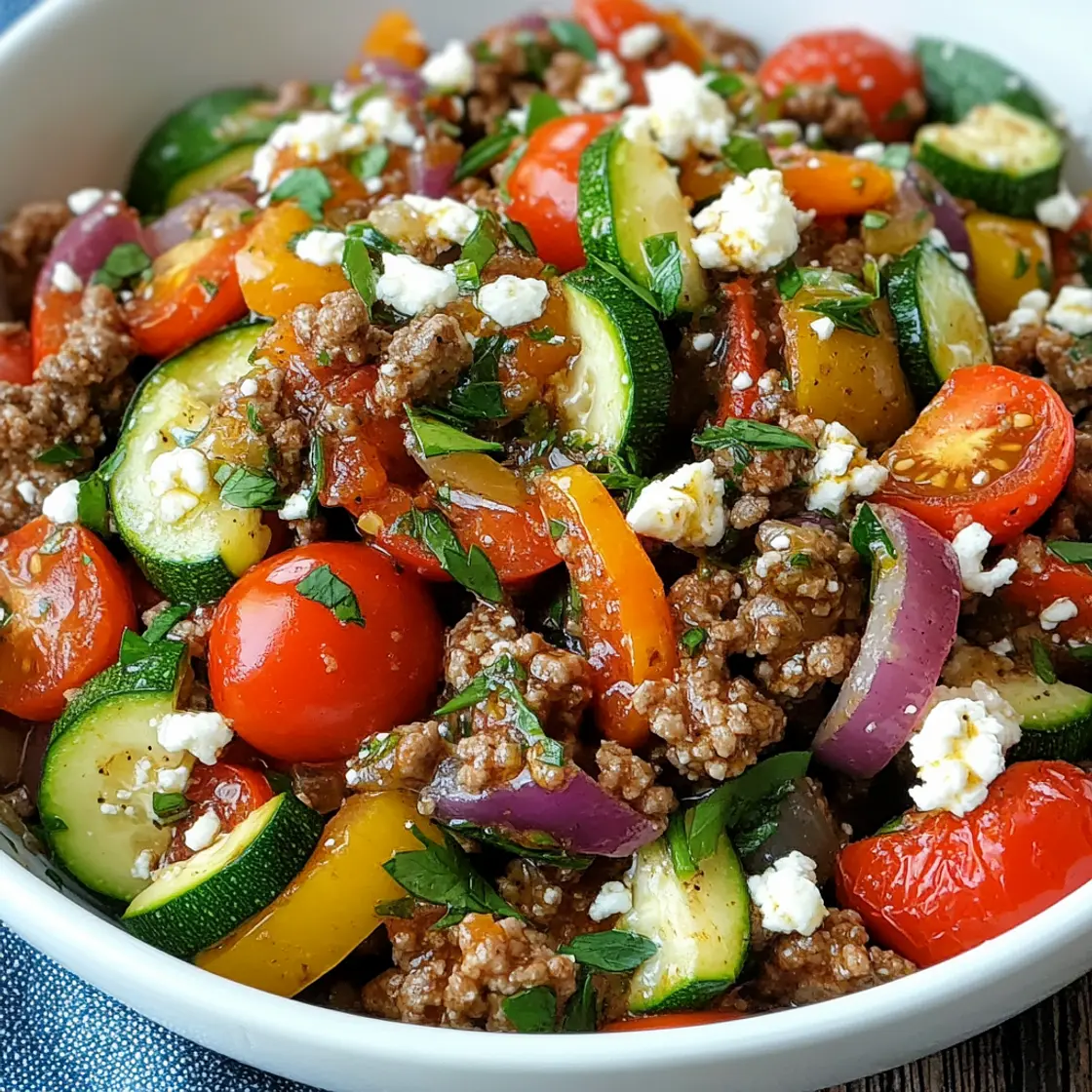Mediterranean Ground Beef Stir Fry – A Quick & Healthy Dinner