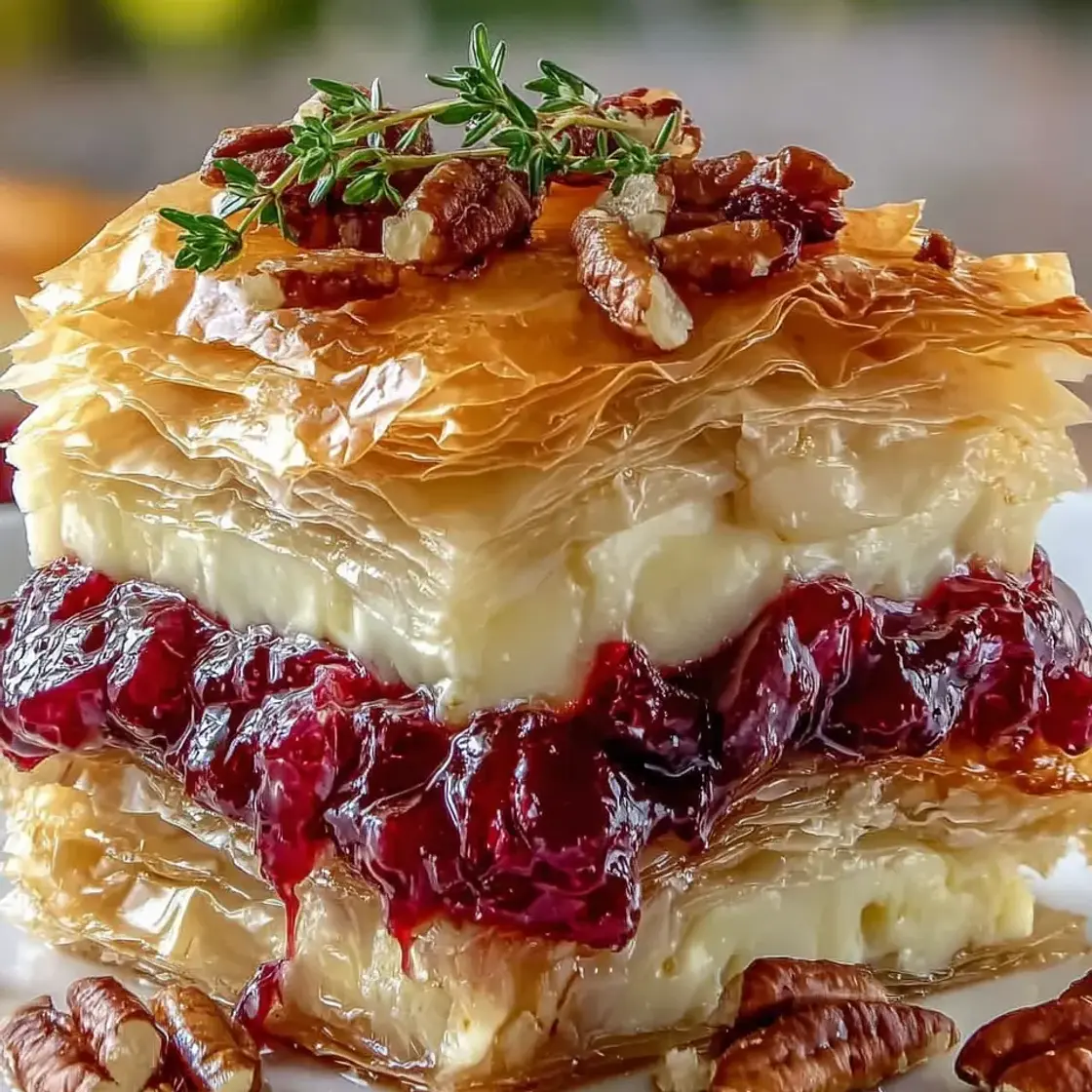 Festive Brie Phyllo Layers