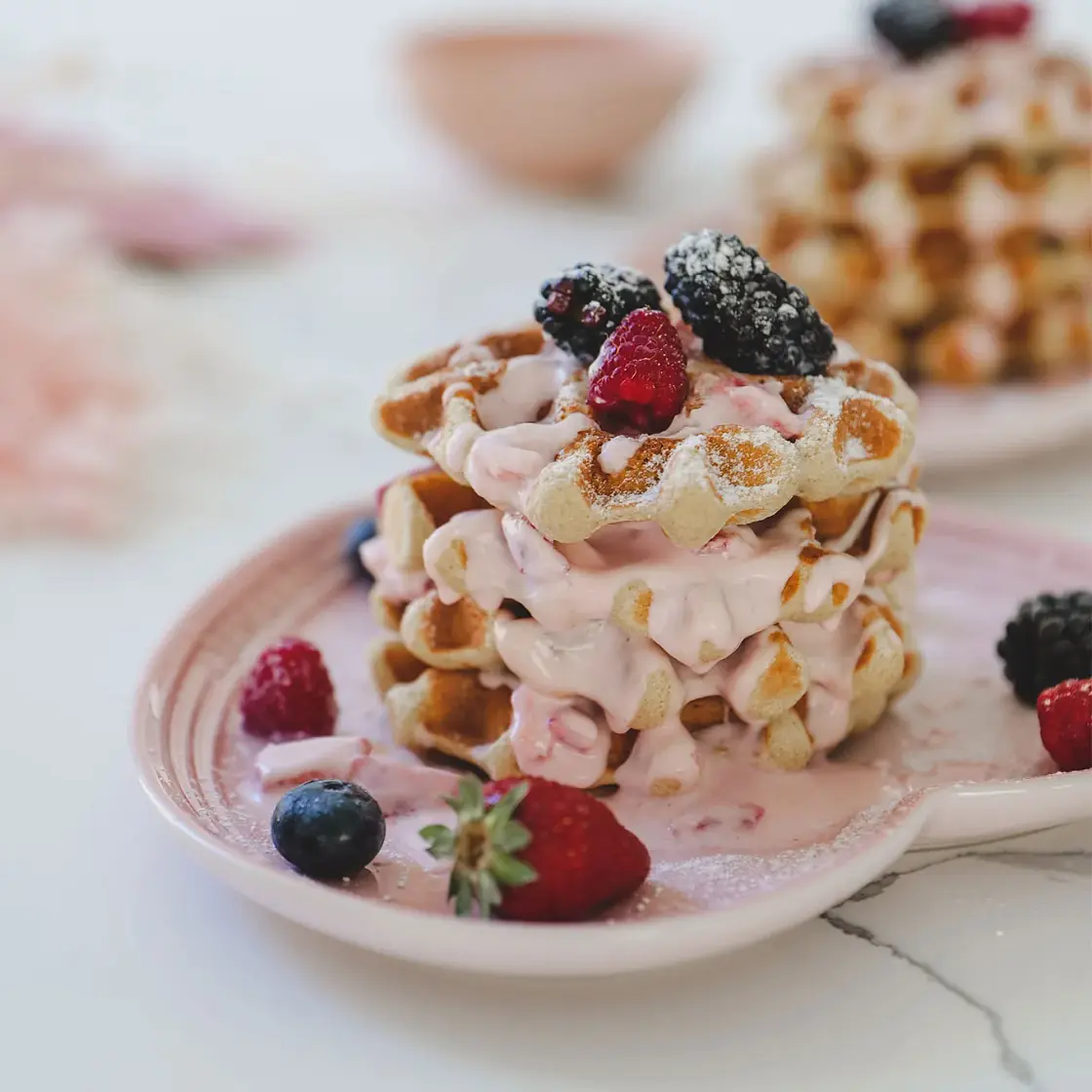 Healthy Fluffy Waffles - GF