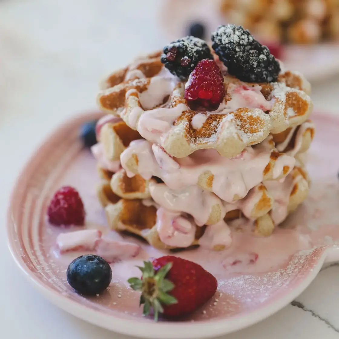 Healthy Fluffy Waffles - GF