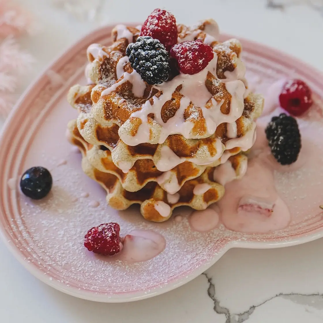 Healthy Fluffy Waffles - GF