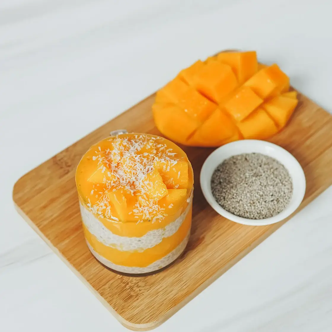 3-Ingredient Mango Chia Pudding