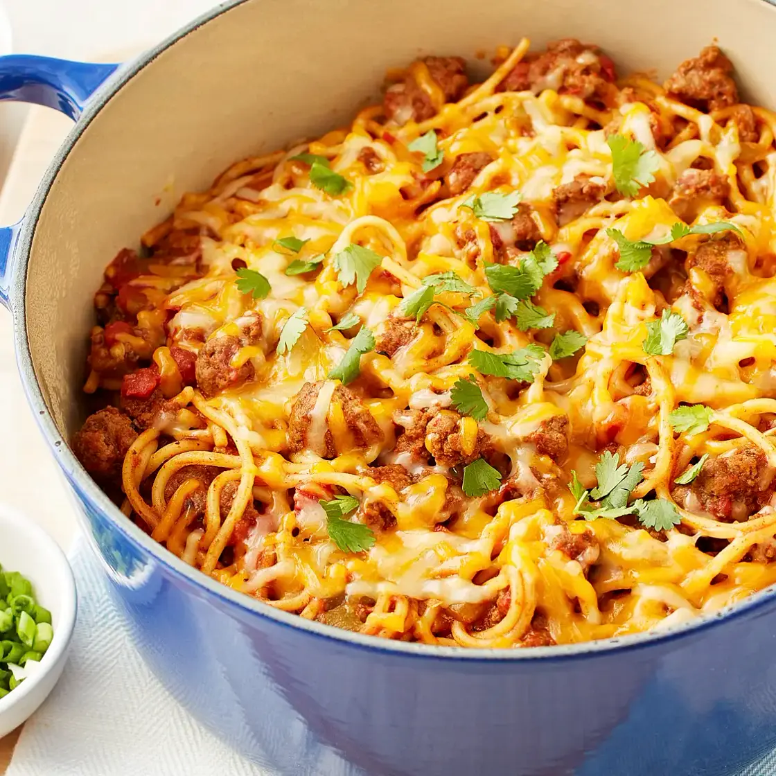 One-Pot Taco Spaghetti