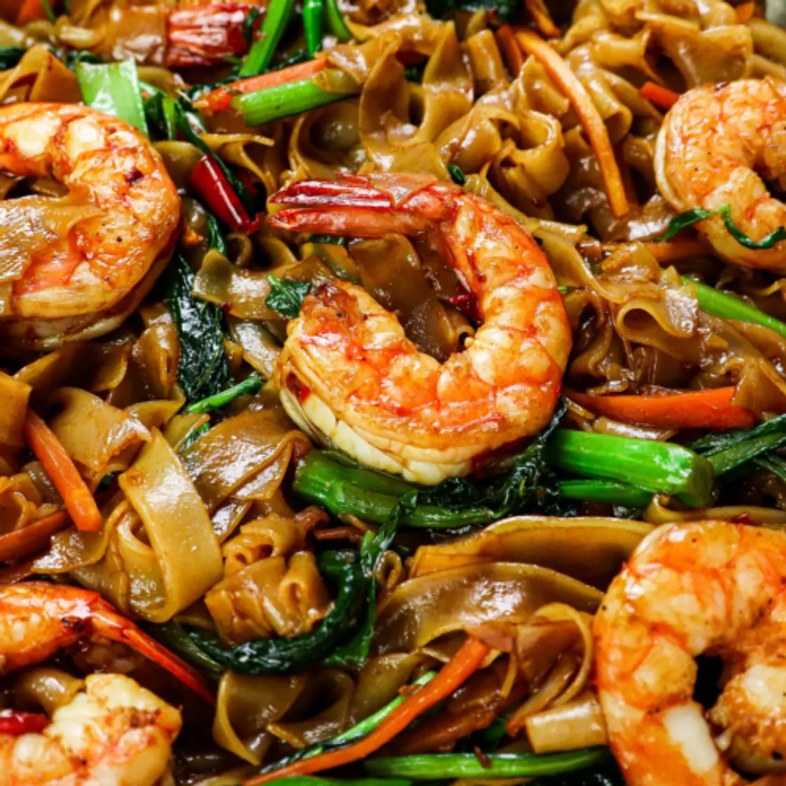 Drunken Thai Shrimp Noodles