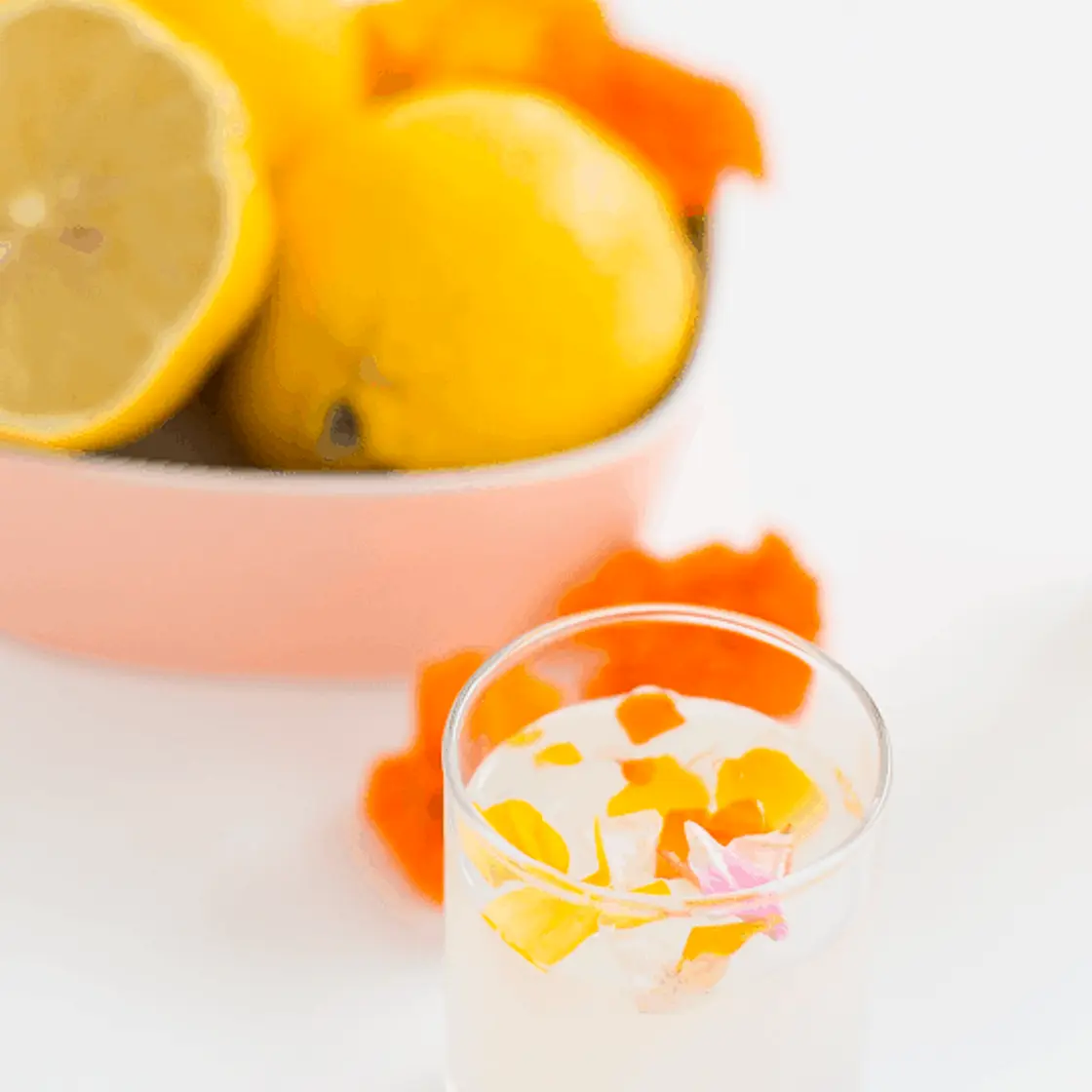 Edible Flower Lemon Jello Shots Recipe