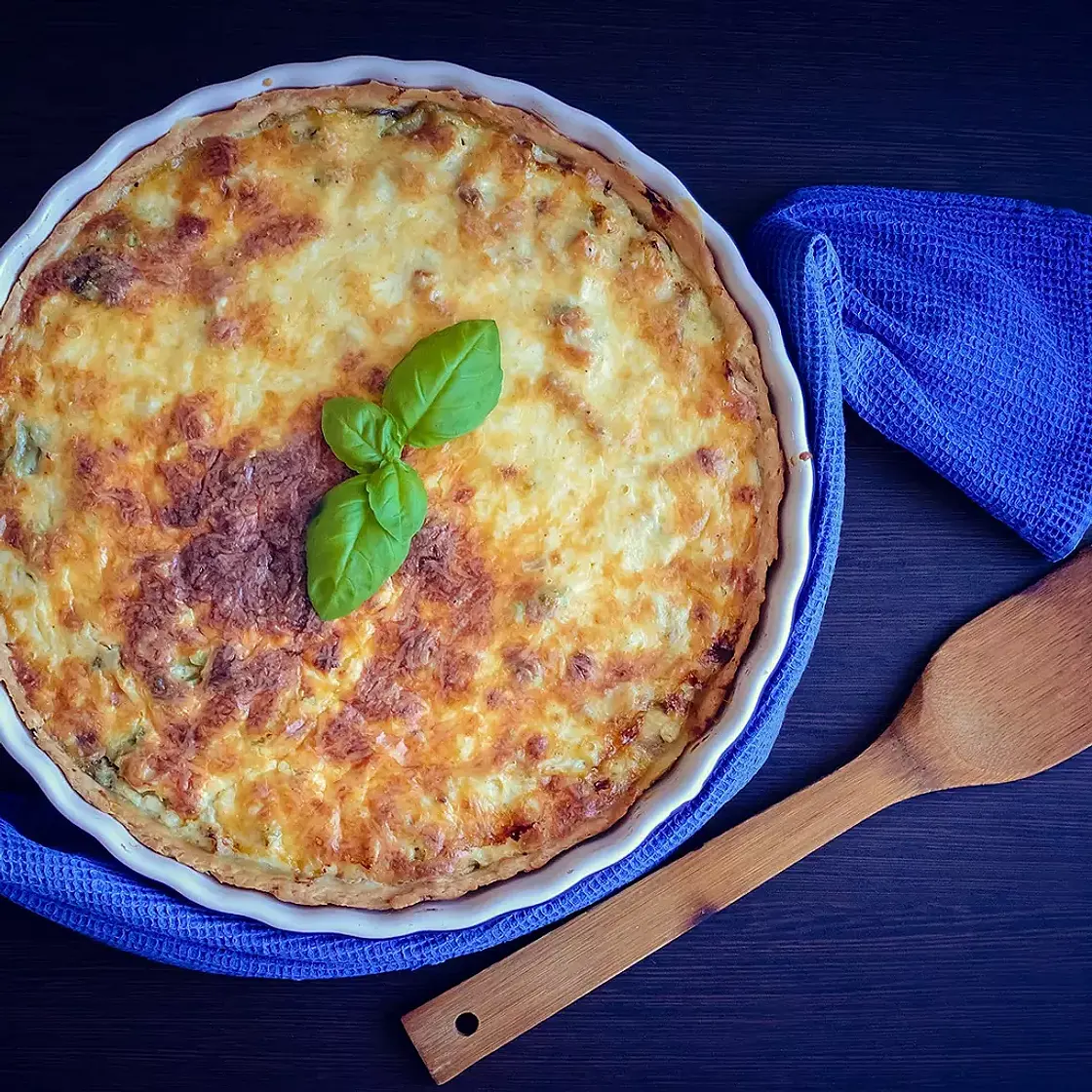 Quiche au roquefort et aux noix