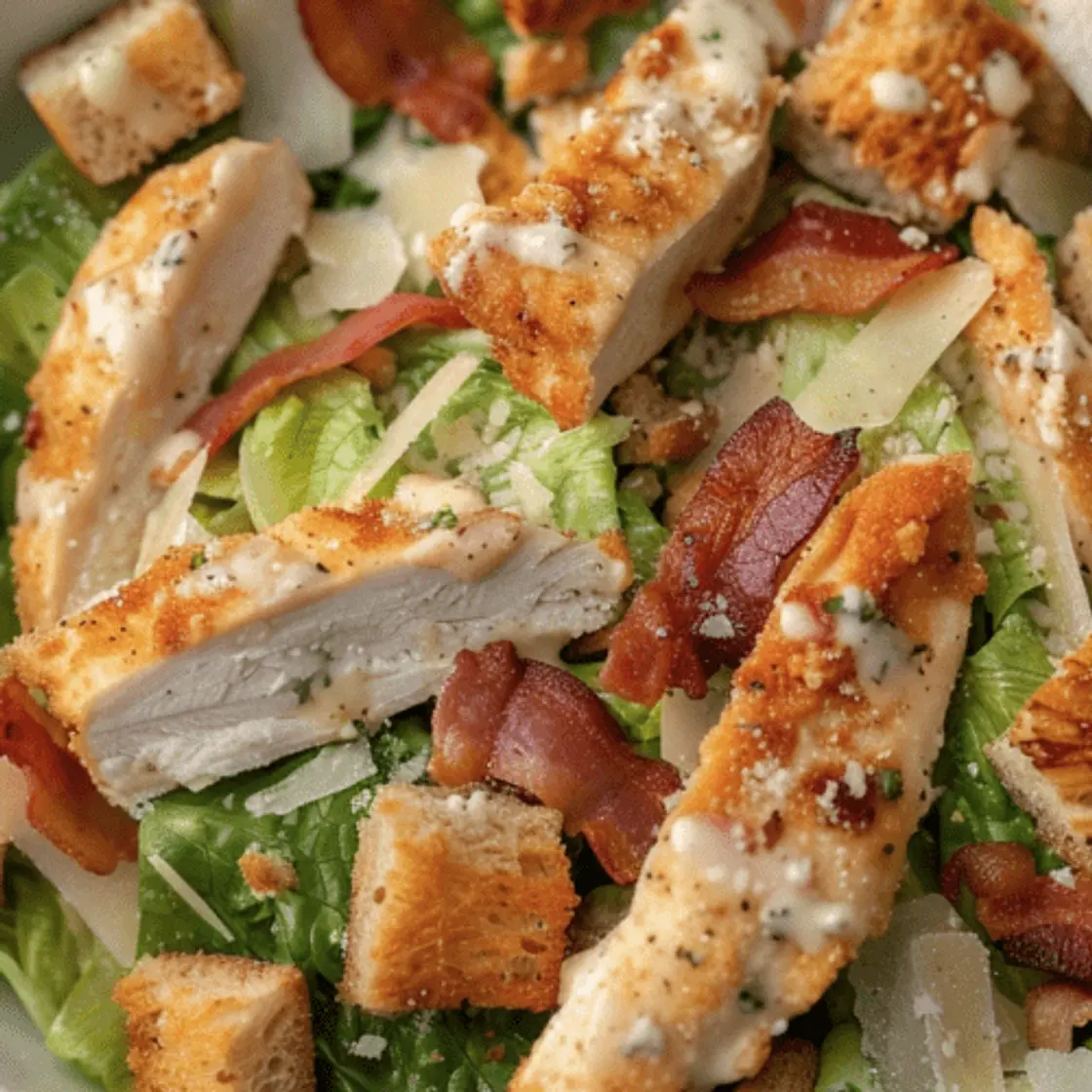 Caesar Salad con Pollo Grillado y Panceta Crocante
