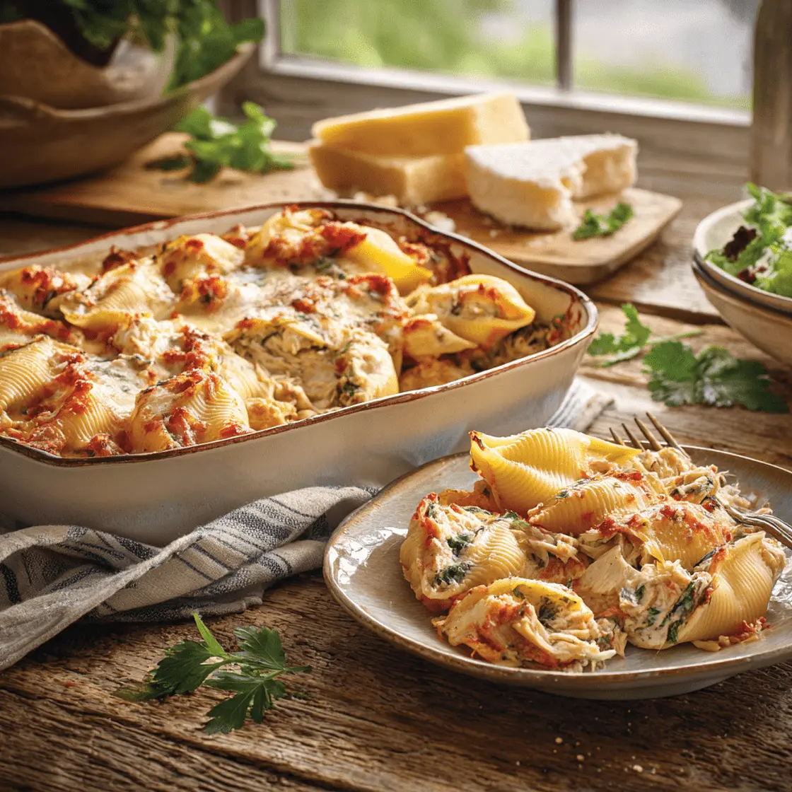 Smoked Chicken and Artichoke Stuffed Pasta