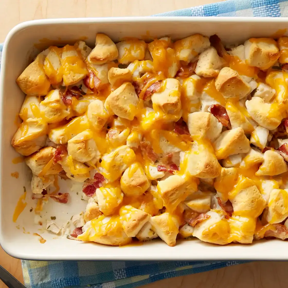 Chicken-Bacon-Ranch Bubble-Up Bake