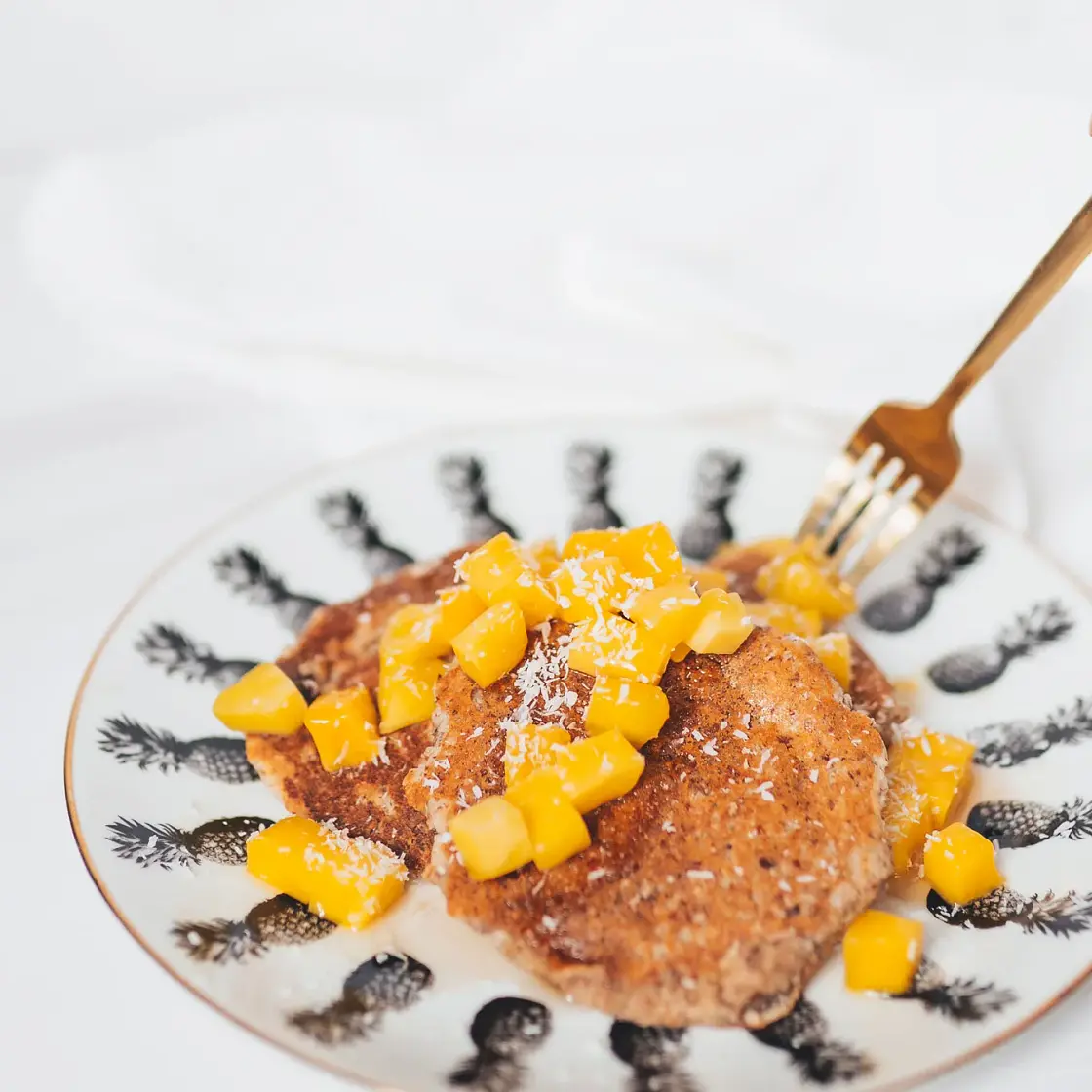 Tropical Mango Almond Pancakes