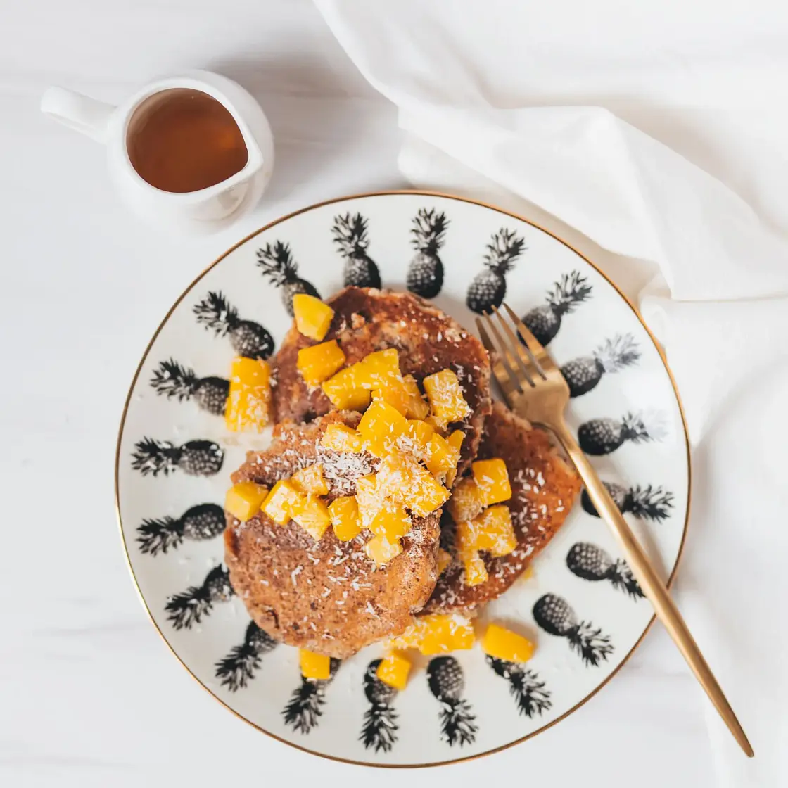 Tropical Mango Almond Pancakes