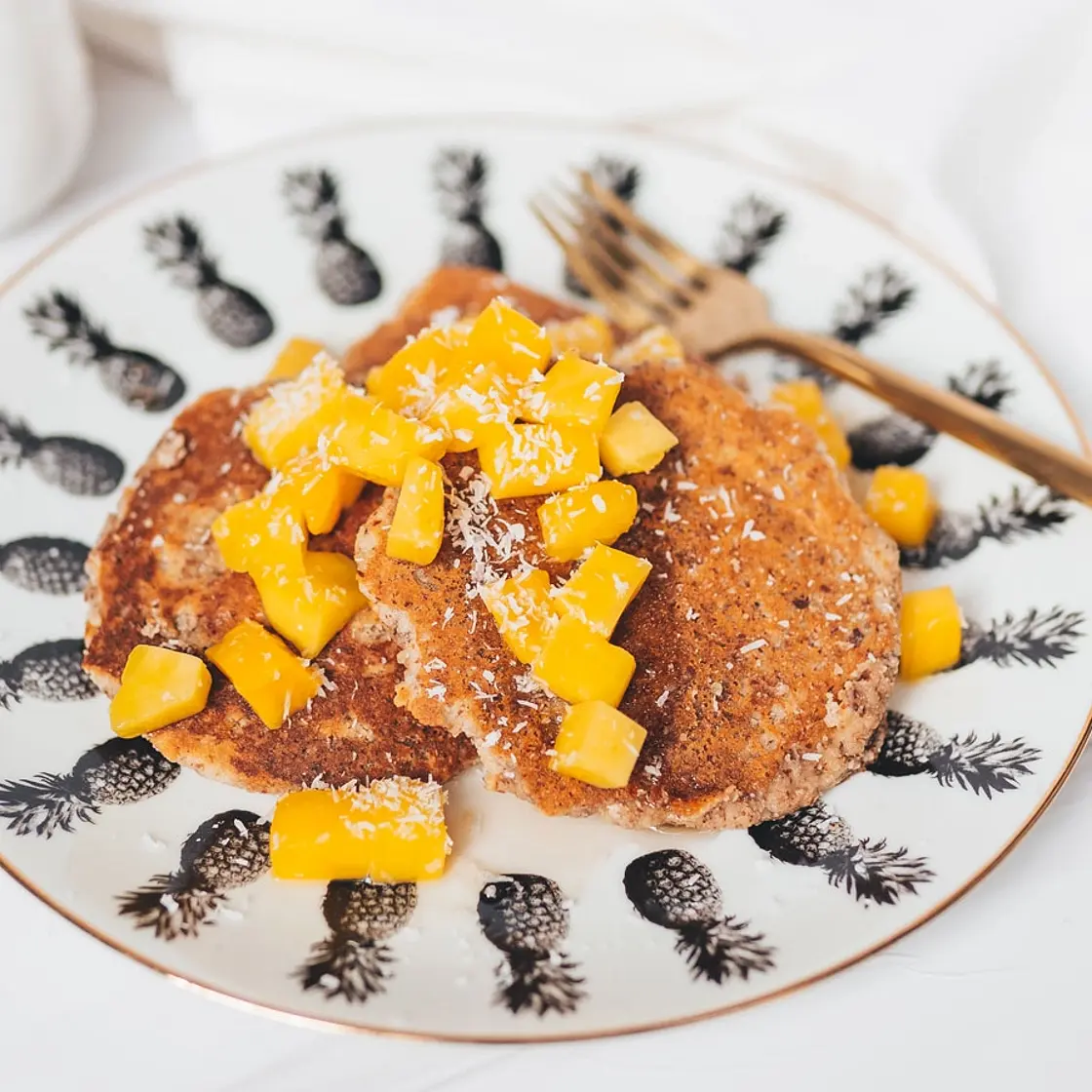 Tropical Mango Almond Pancakes