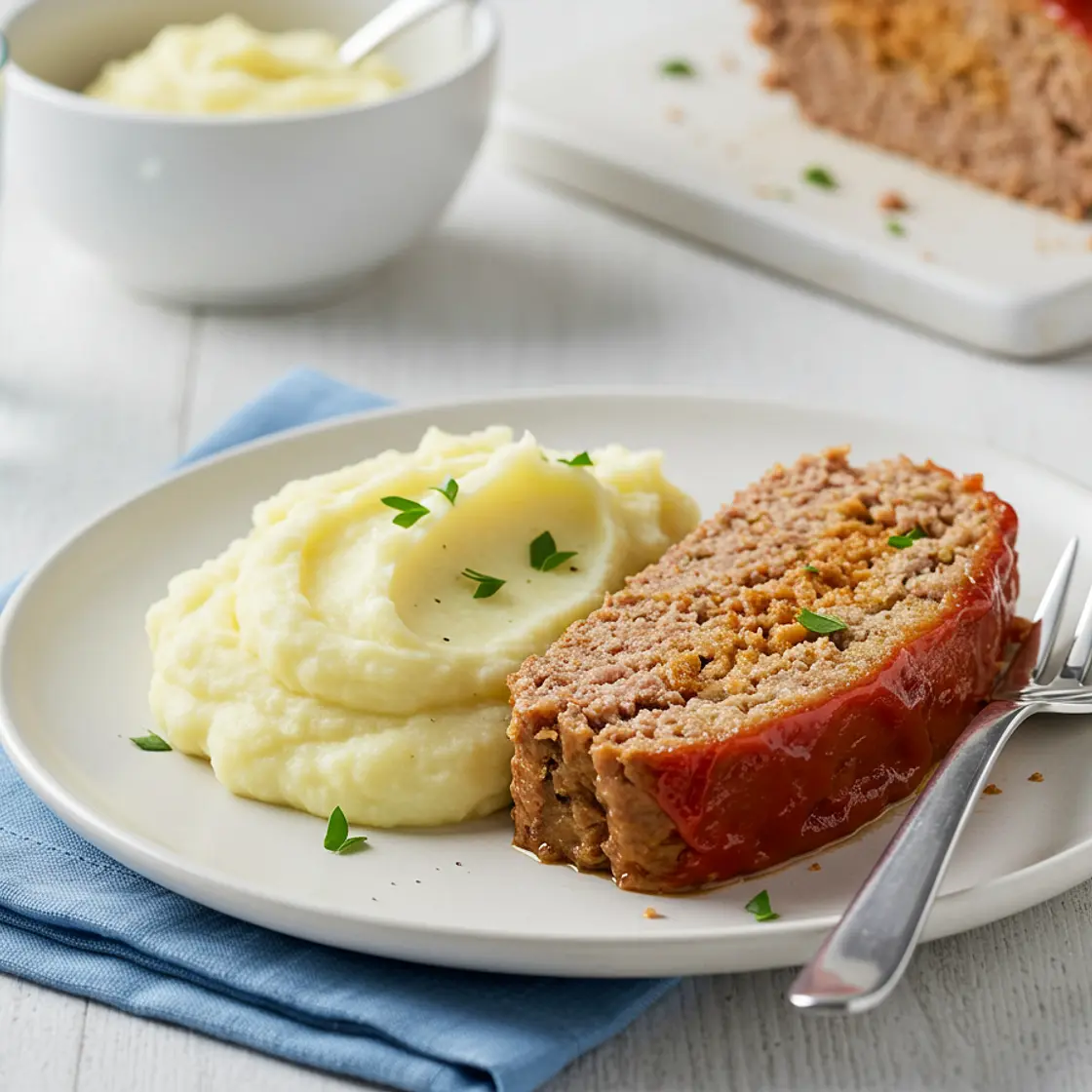 Best Meatloaf with Mashed Potatoes