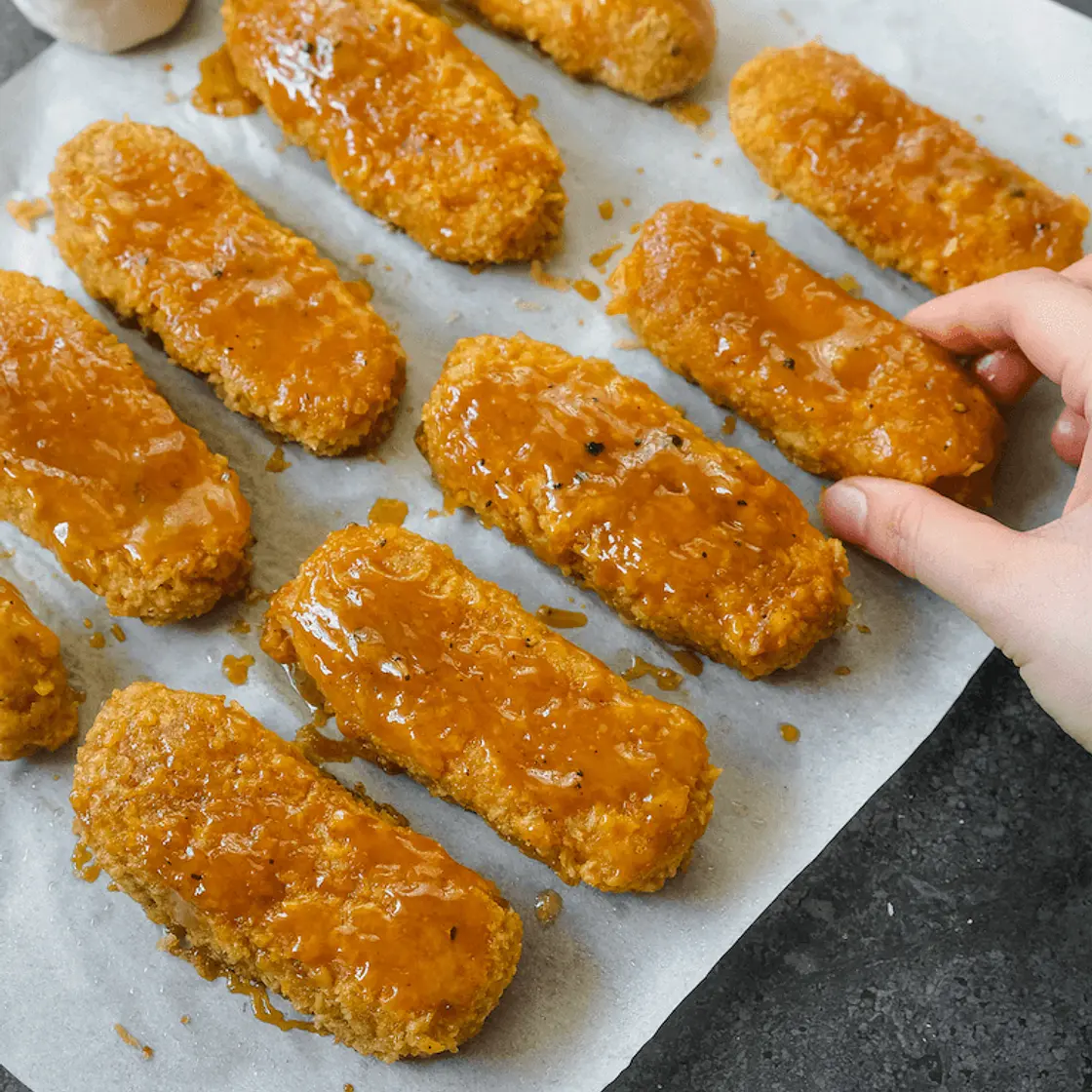 Baked "Honey" Mustard Tofu Tenders (Vegan)