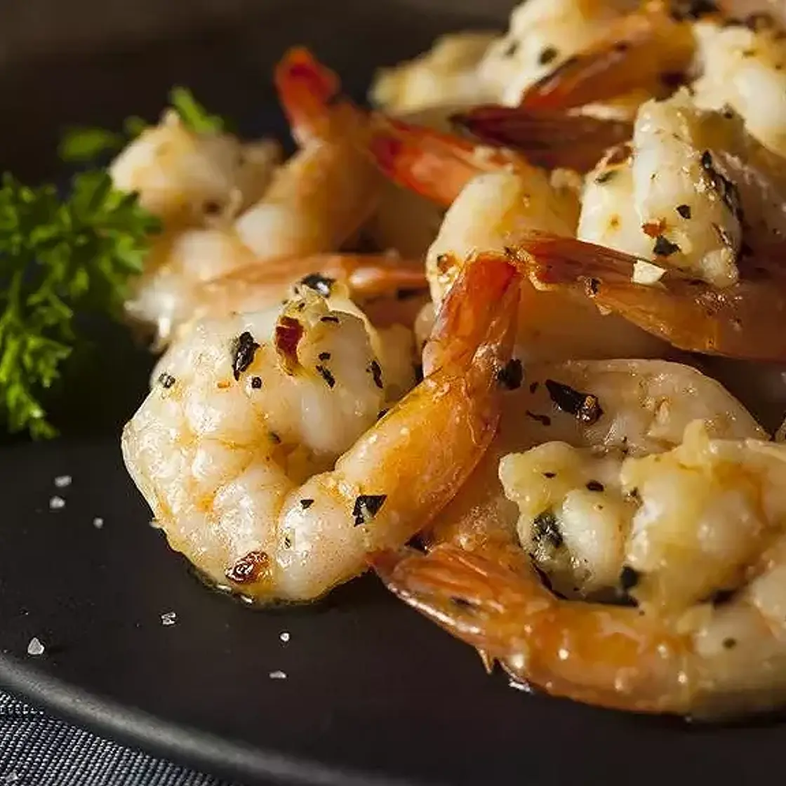 Gambas au beurre d'ail