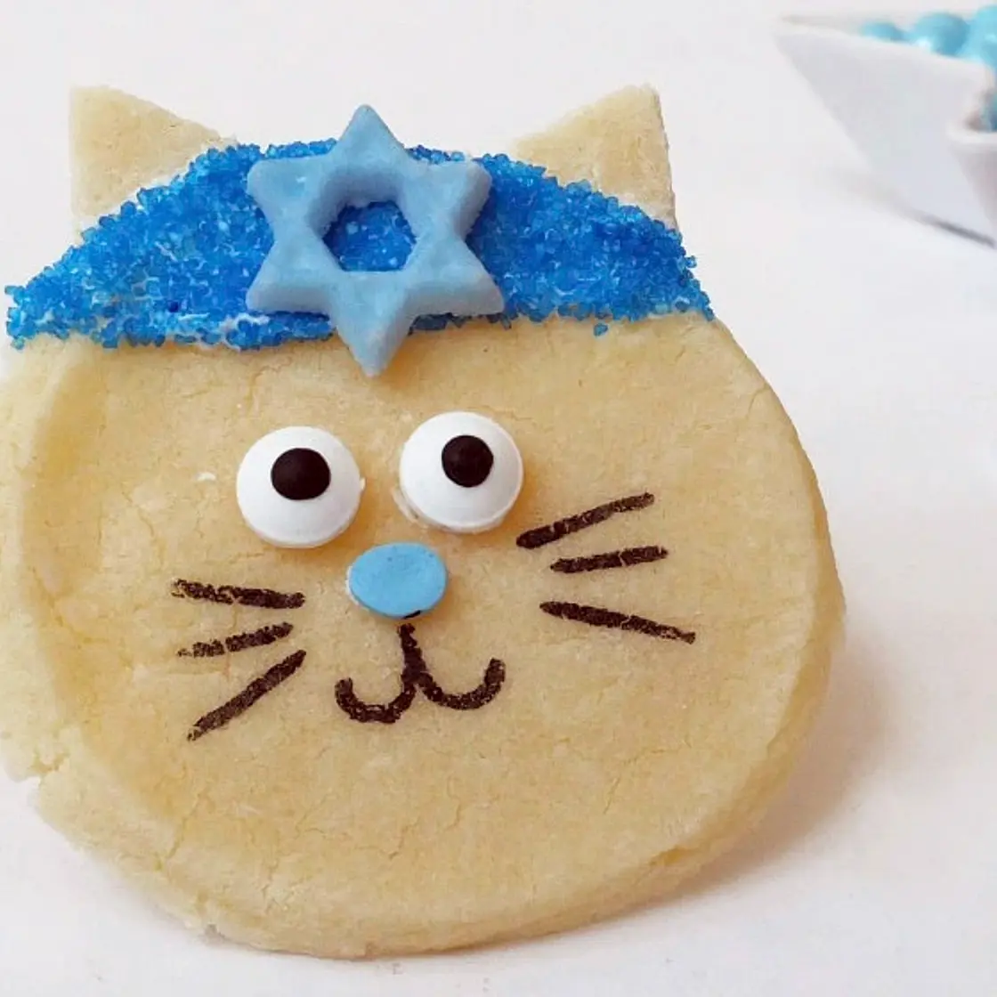 Hanukkah Cat Cookies