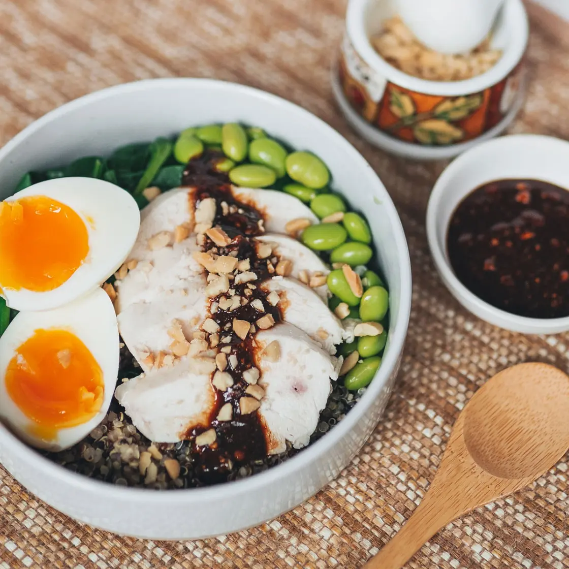 Satay Chicken Quinoa Bowl