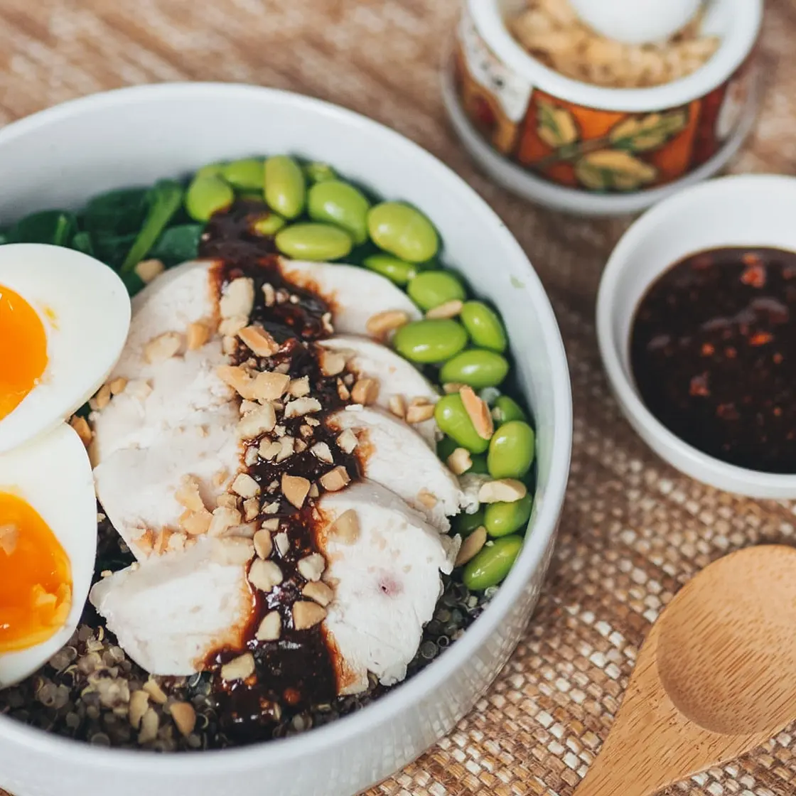 Satay Chicken Quinoa Bowl