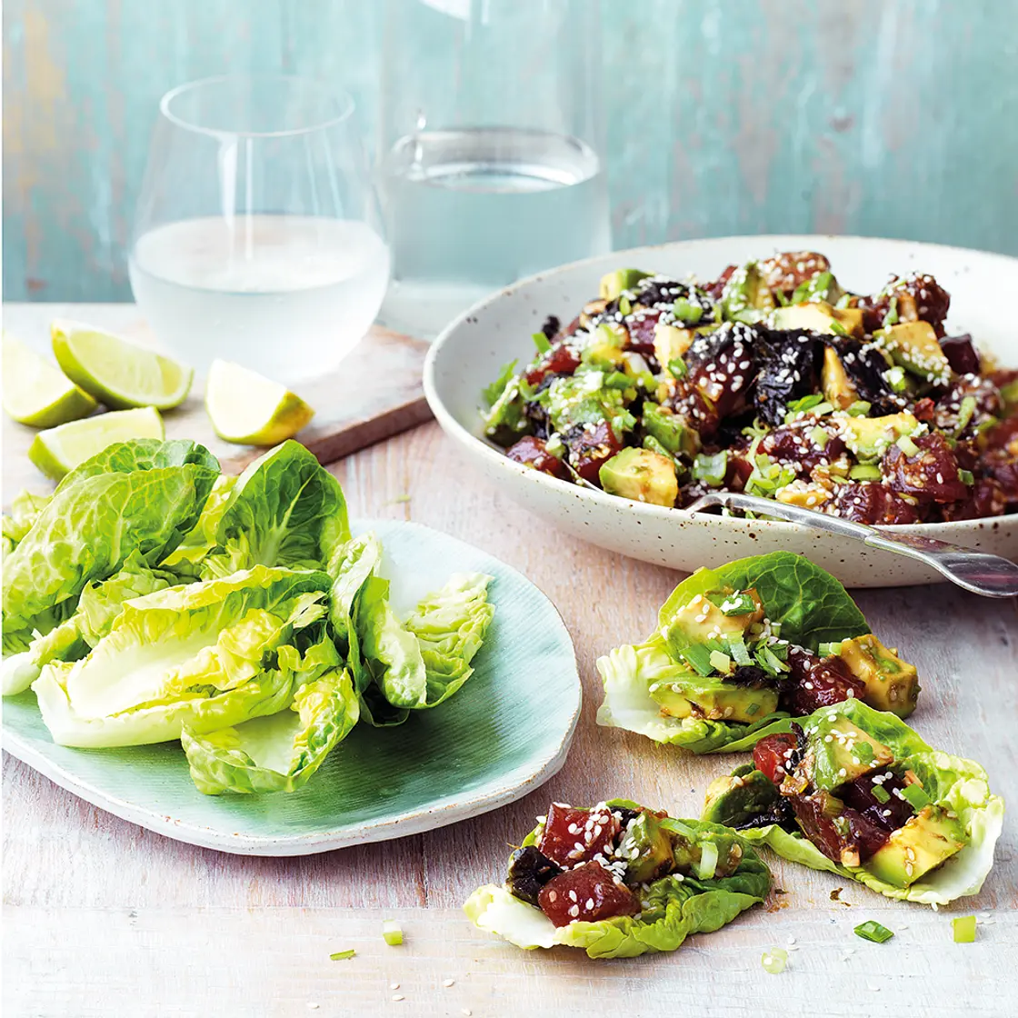 Tuna Poke bowl with avocado