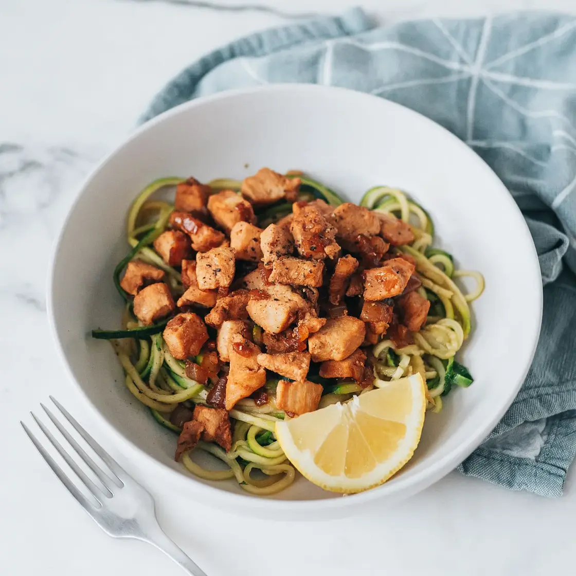 Lemon Garlic Chicken Zoodles