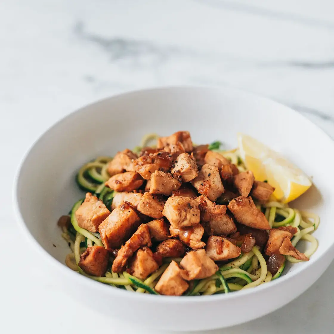 Lemon Garlic Chicken Zoodles