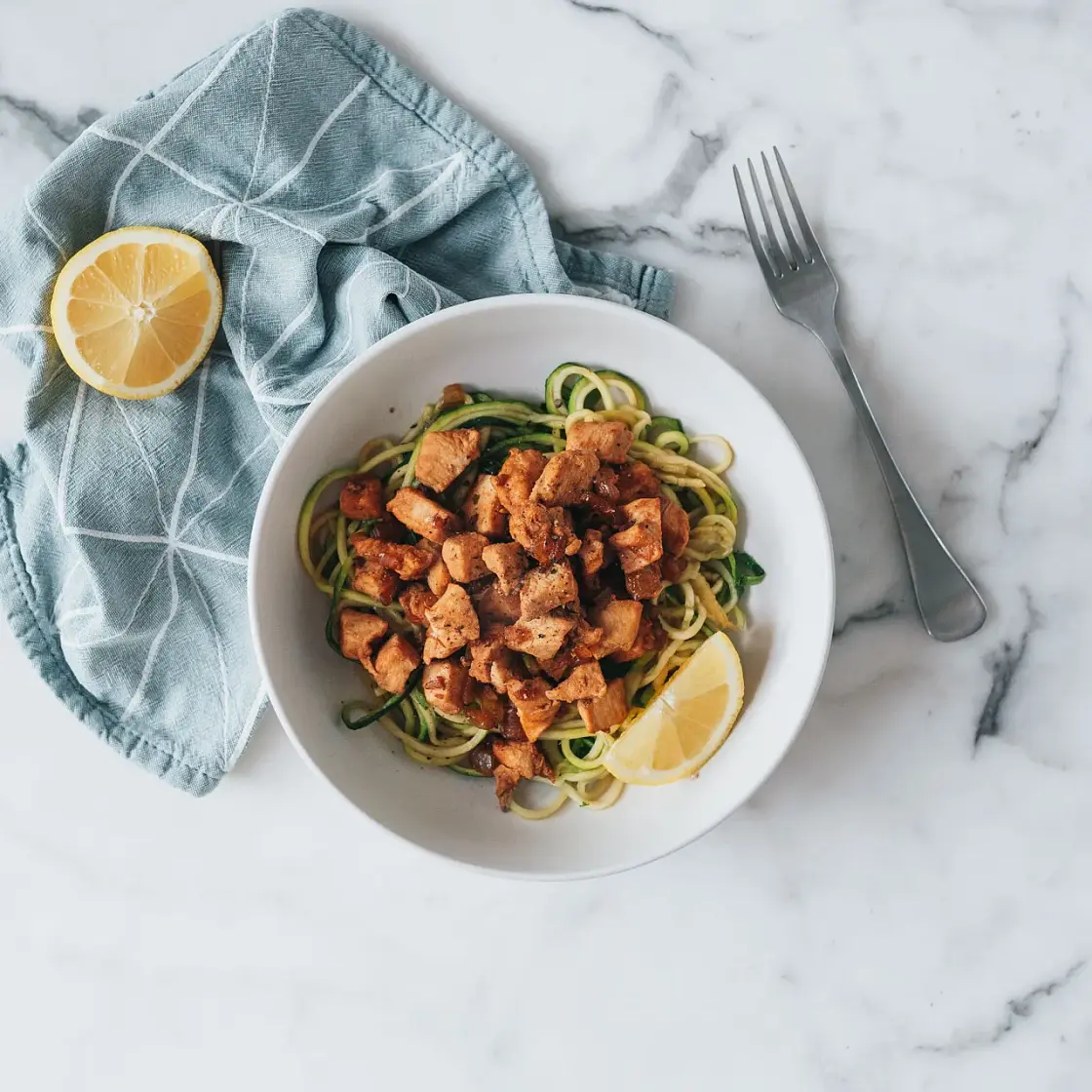 Lemon Garlic Chicken Zoodles