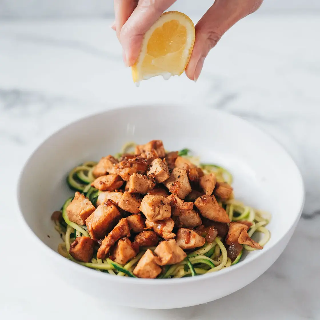 Lemon Garlic Chicken Zoodles