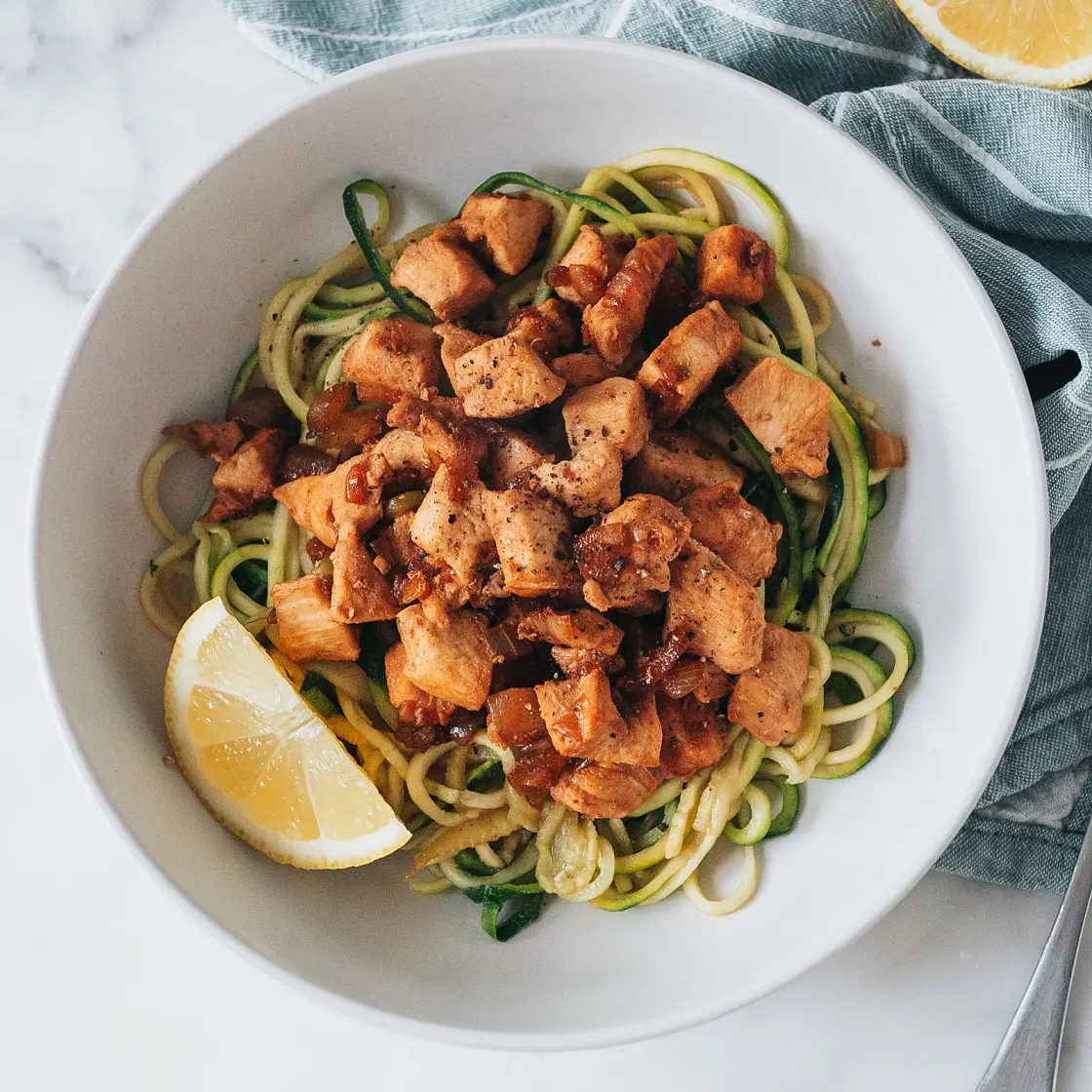 Lemon Garlic Chicken Zoodles
