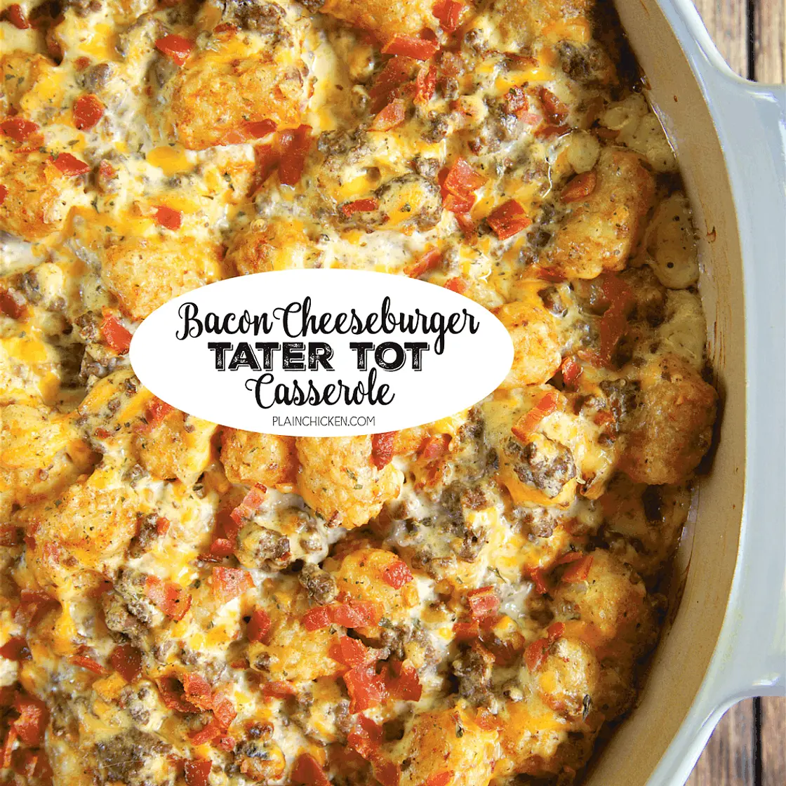 Bacon Cheeseburger Tater Tot Casserole