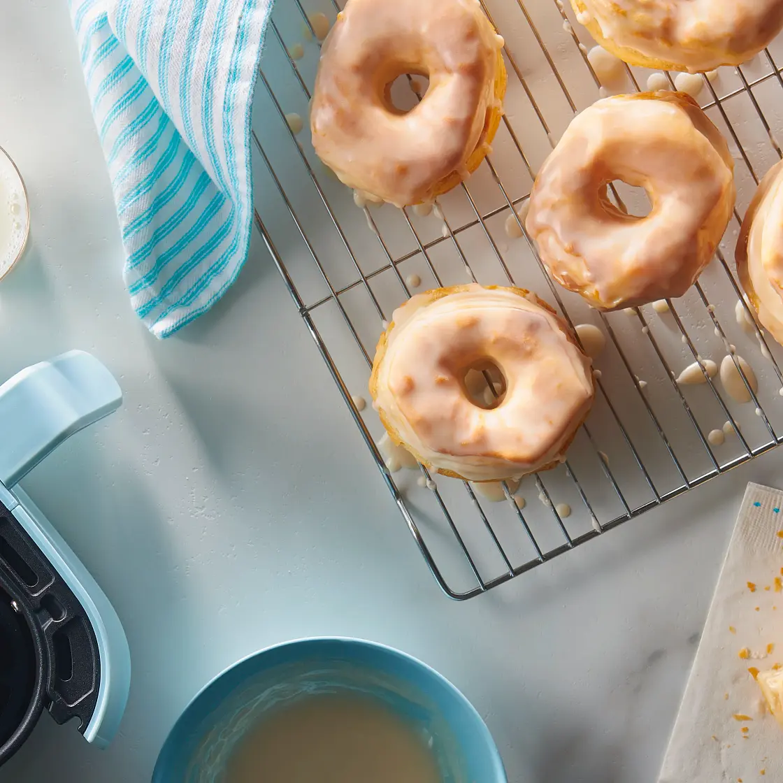 Air Fryer Glazed Doughnuts