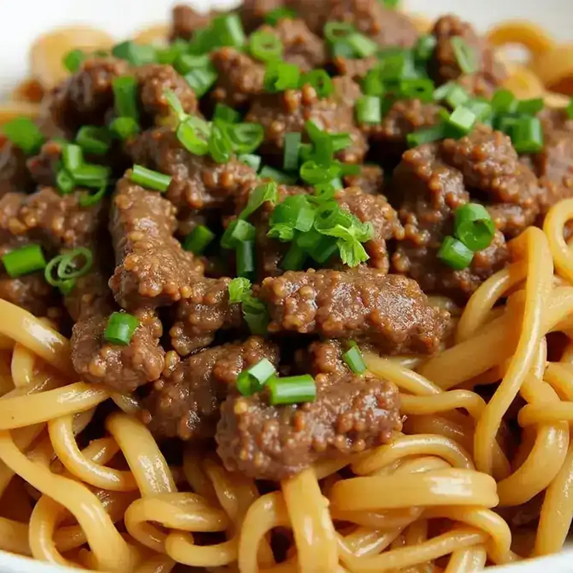 Mongolian Ground Beef Noodles