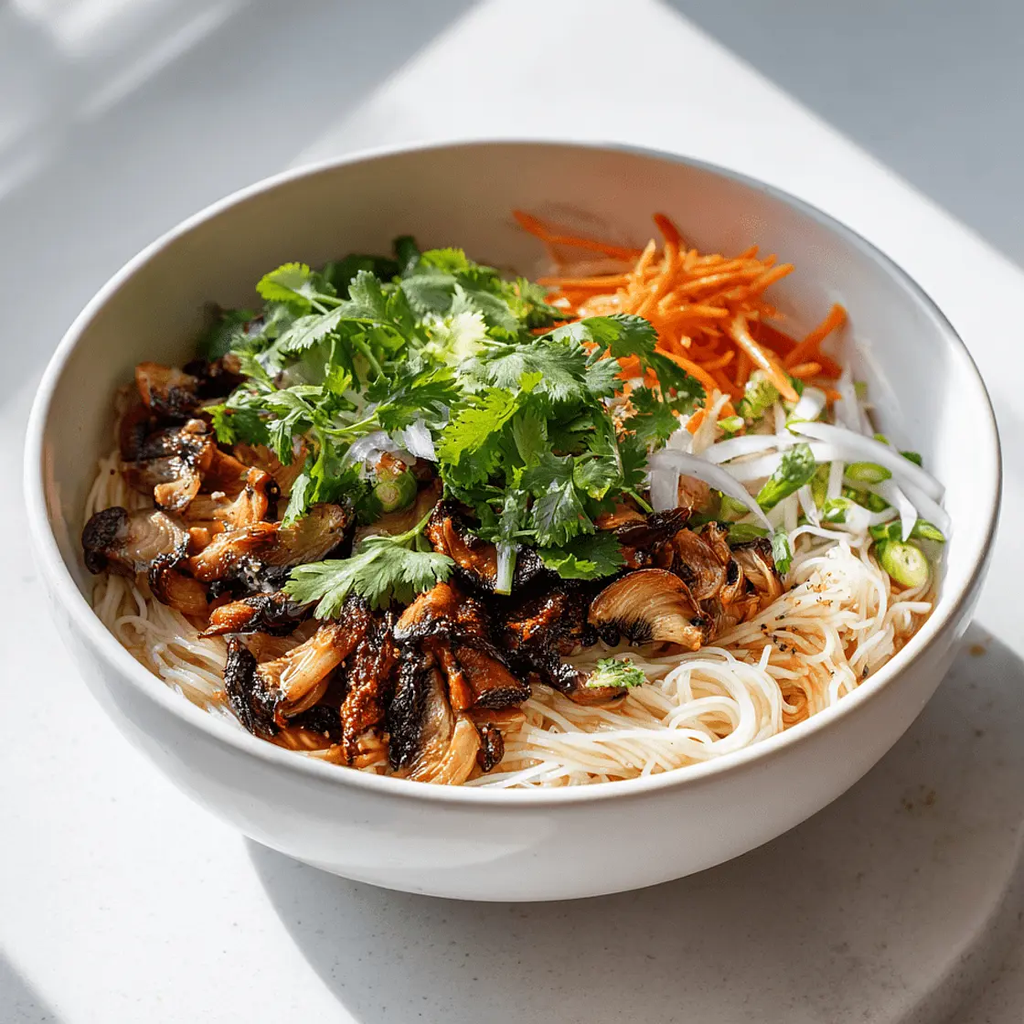 Vegetarische Reisnudelbowl (Bun)