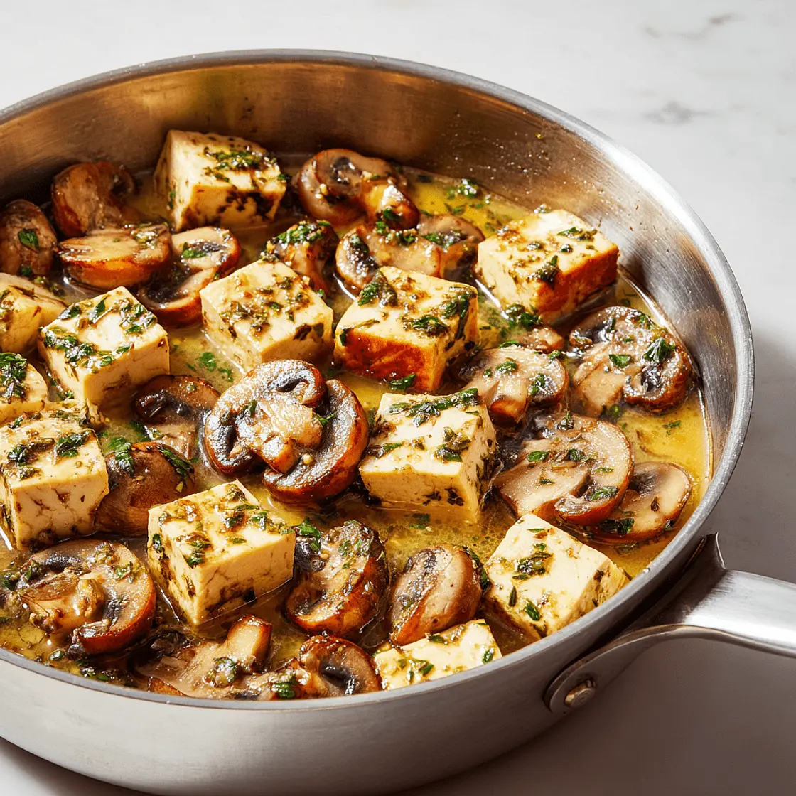 Gedünstete Pilze in Weisswein-Sauce – inspiriert von "Moules-Frites"