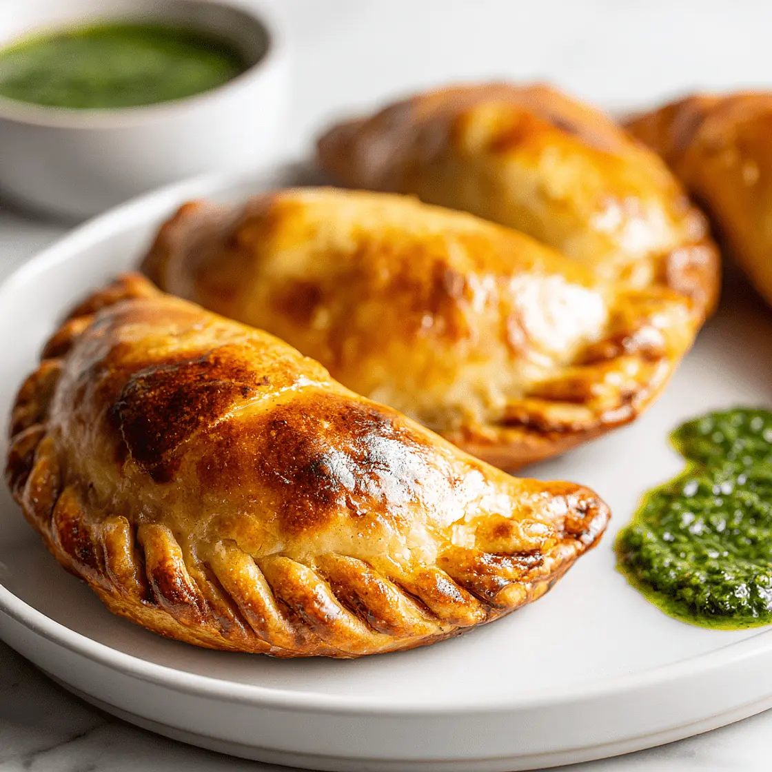 Empanadas aus dem Ofen mit Pilzfüllung, Chimichurri und Tomatensalsa