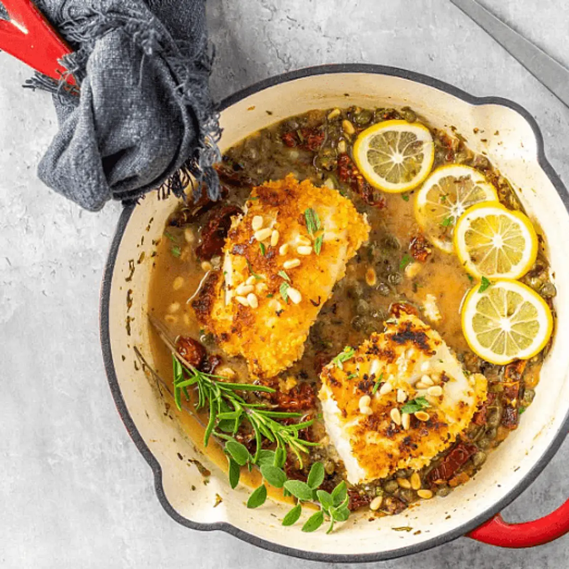 Greek-Style Panko Crusted Cod