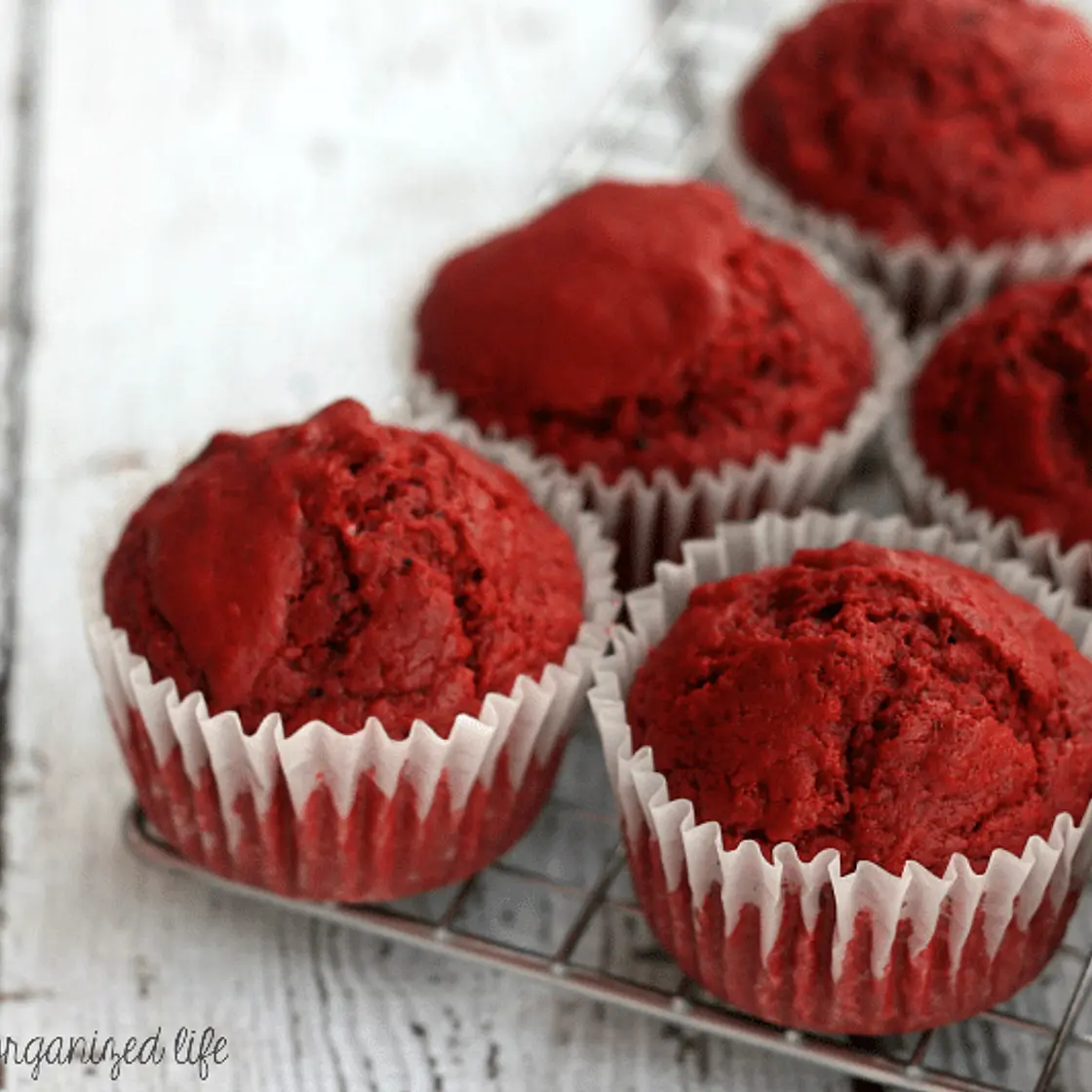 Red Velvet Muffins from Scratch
