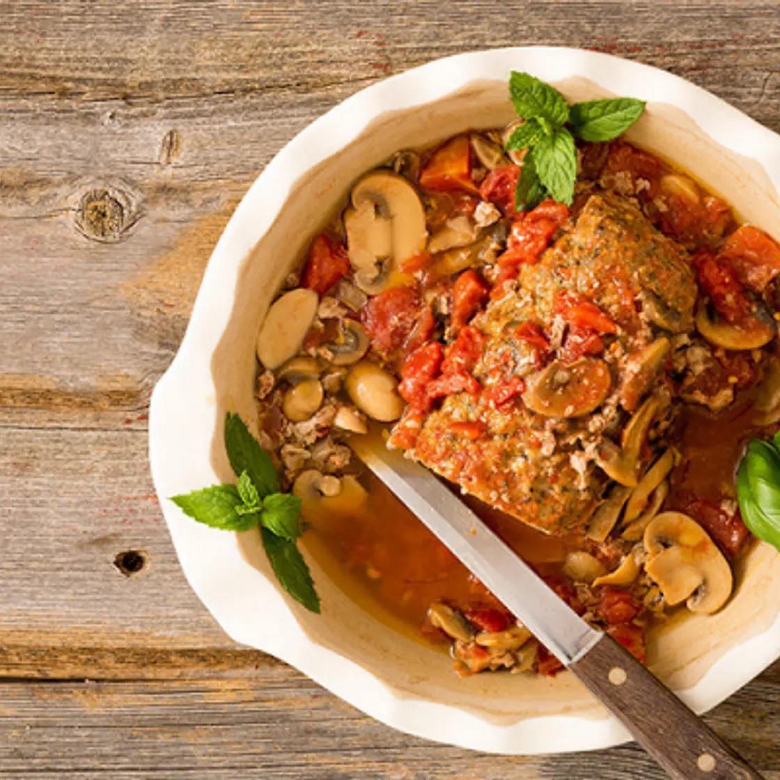 Paleo Meatloaf with Mushrooms