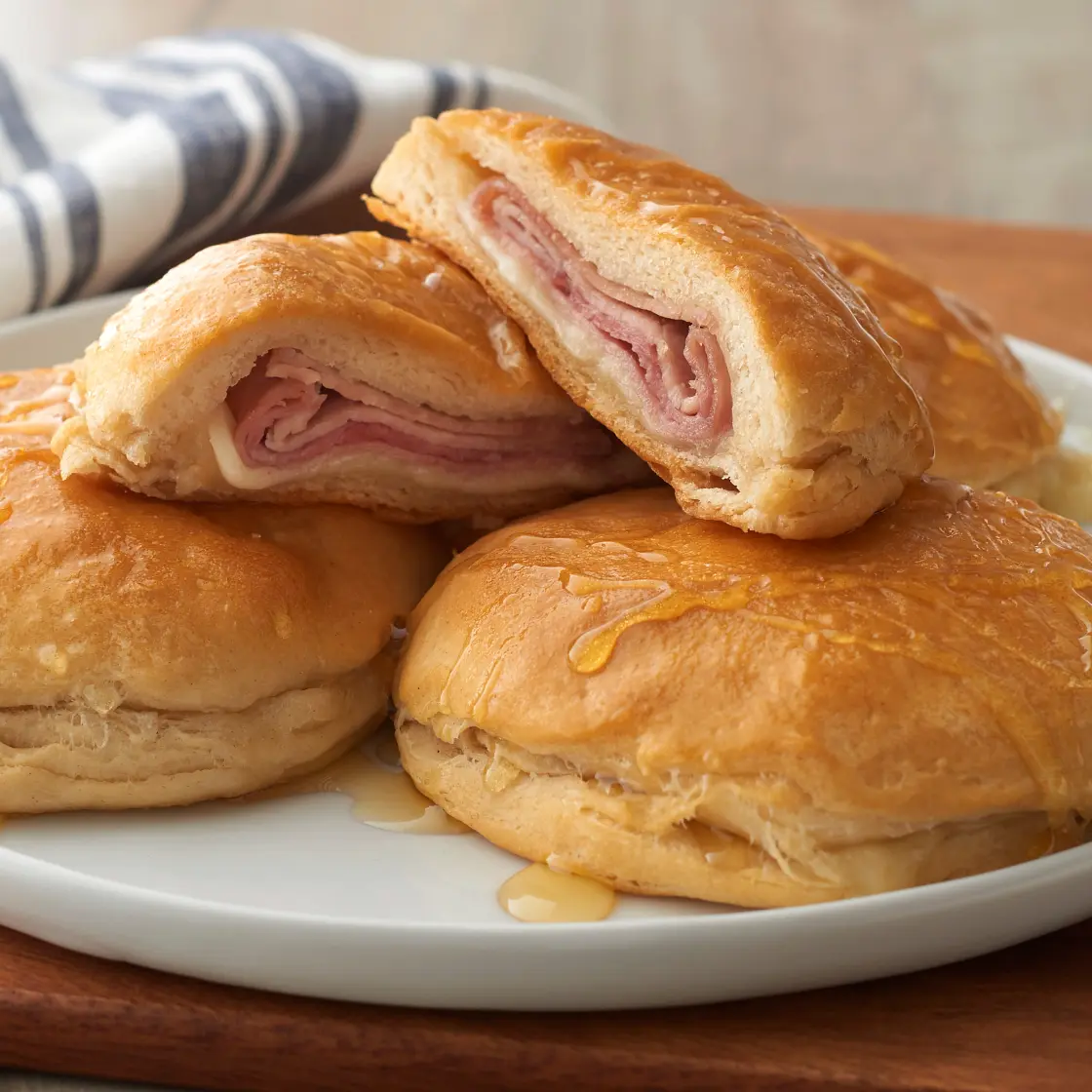Stuffed Honey-Ham Biscuits
