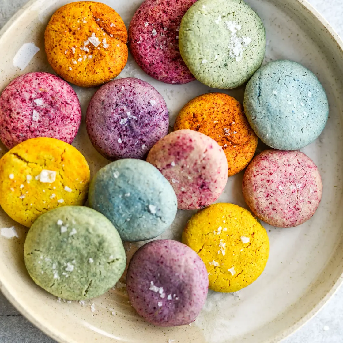 Easy Rainbow Tahini Cookies (Vegan + Gluten-Free)