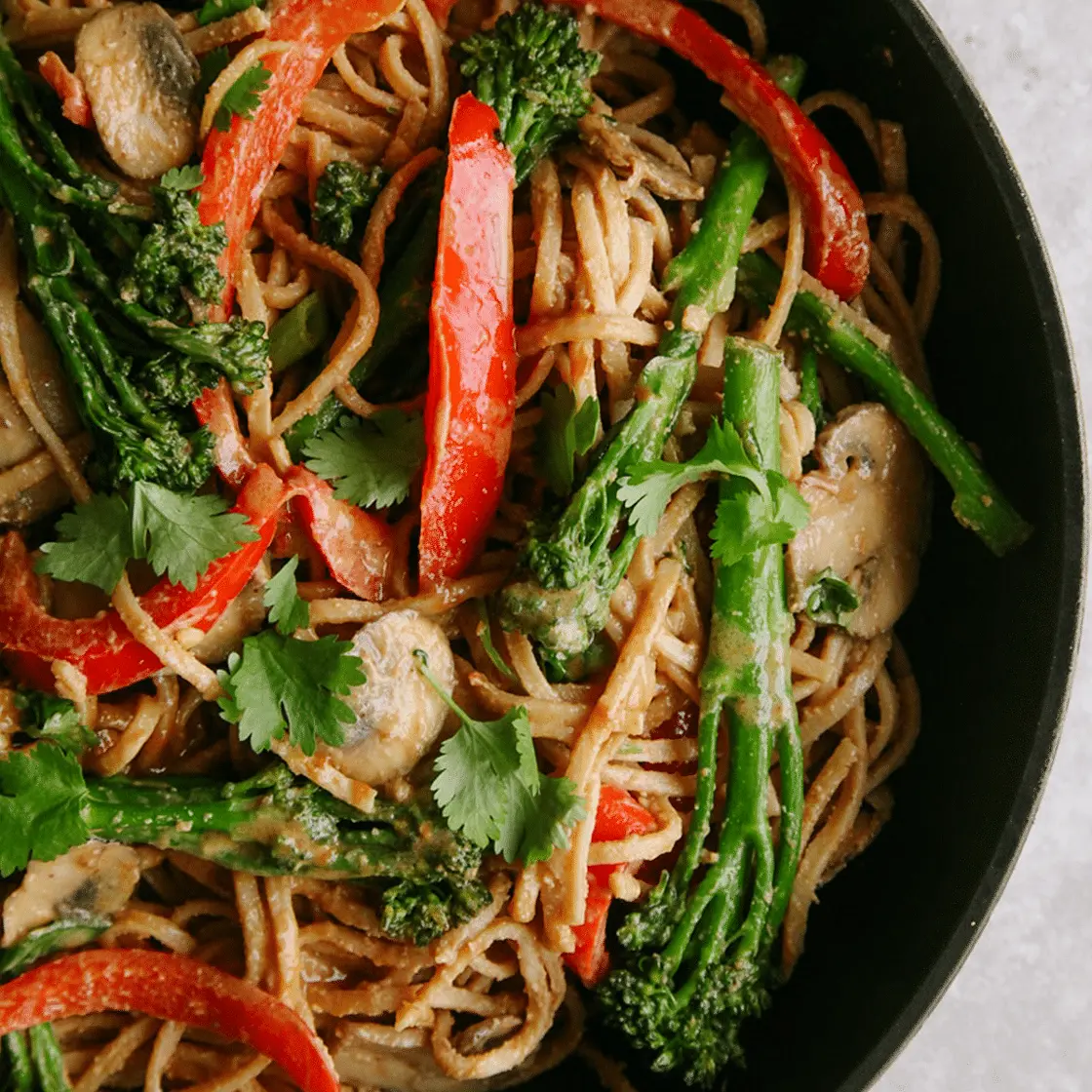 Vegan Spicy Peanut Noodle Stir Fry