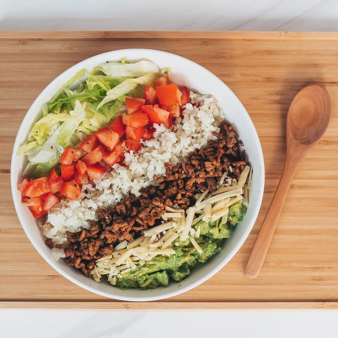 Low Carb Beef Burrito Bowl
