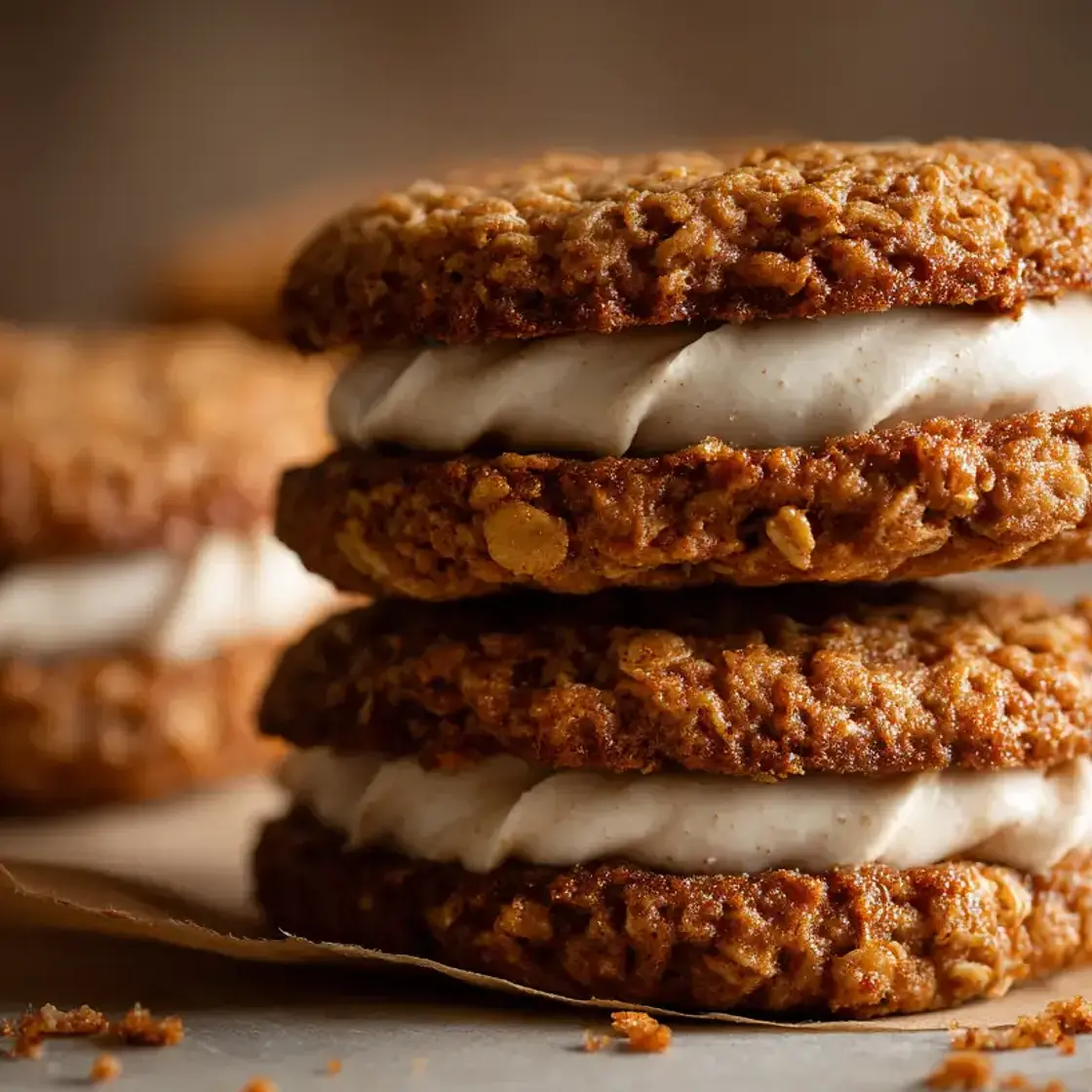 Pumpkin Oatmeal Cream Pies (Soft & Spiced)