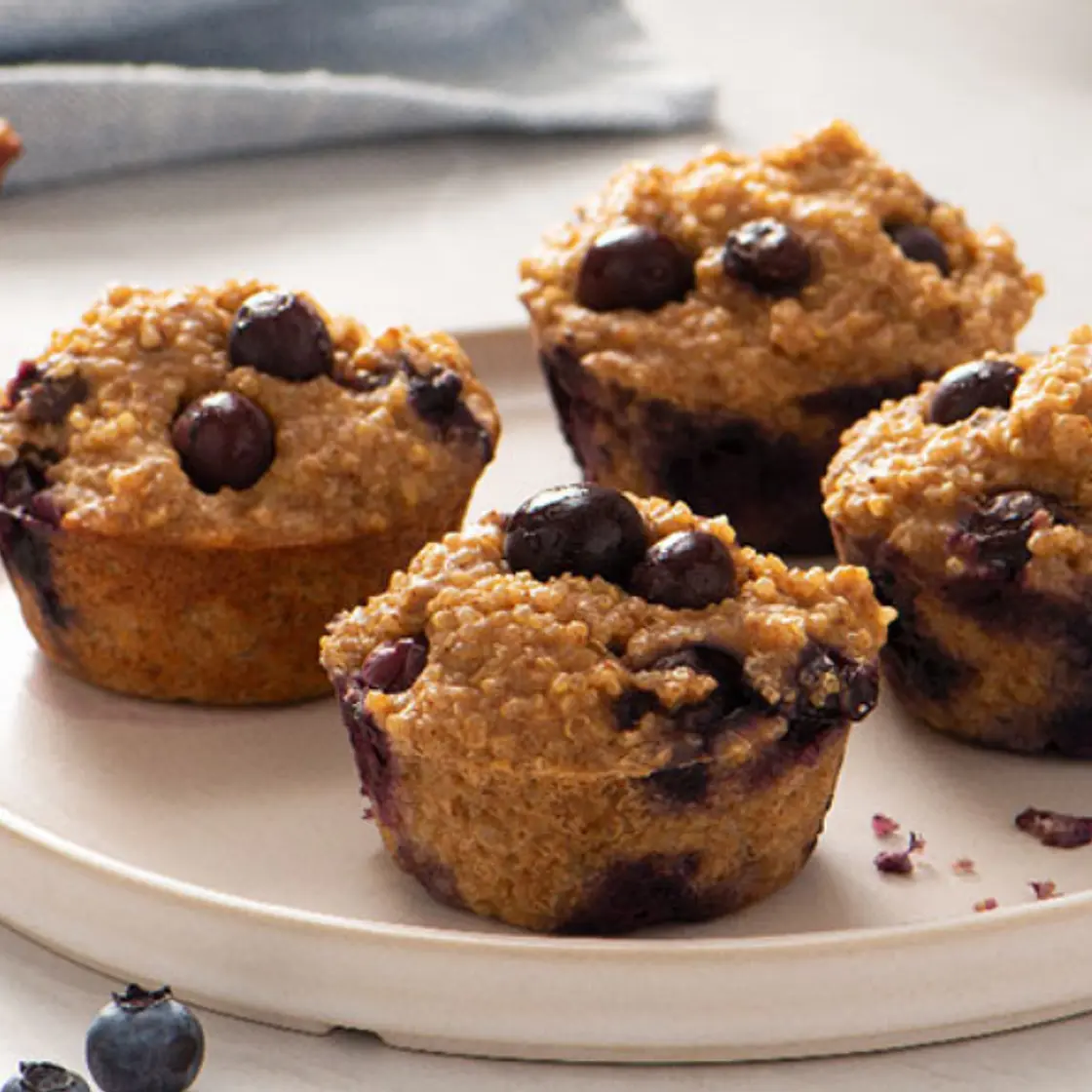 5 Ingredient Blueberry Protein Muffins