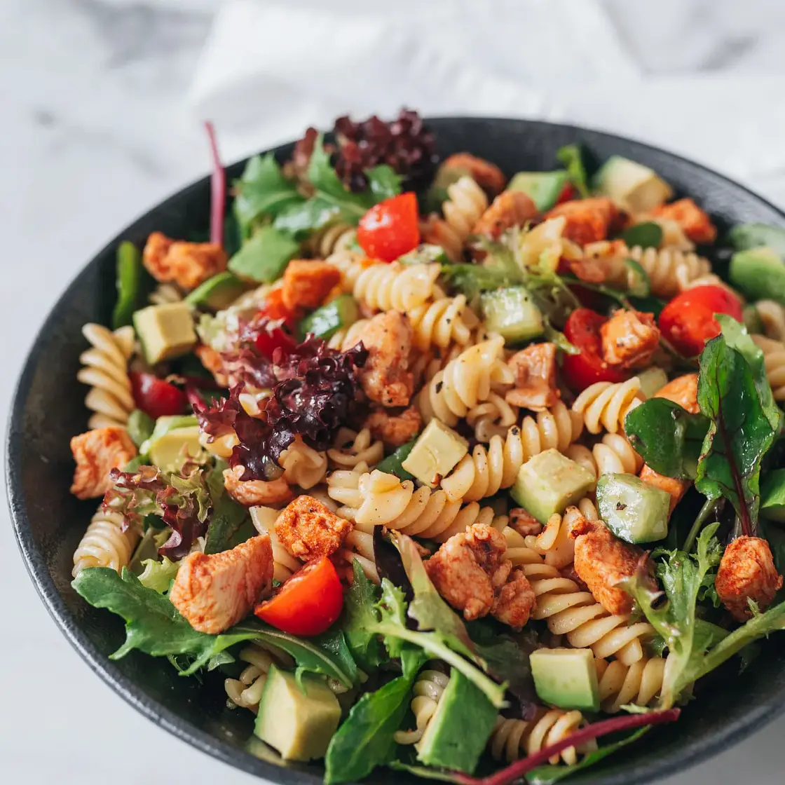 Honey Dijon Chicken Pasta Salad