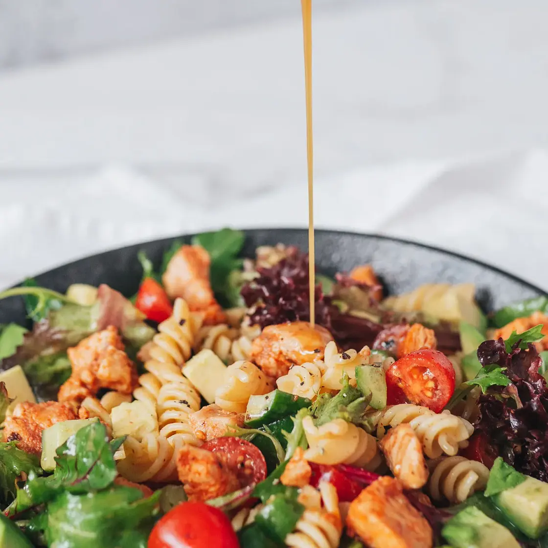 Honey Dijon Chicken Pasta Salad