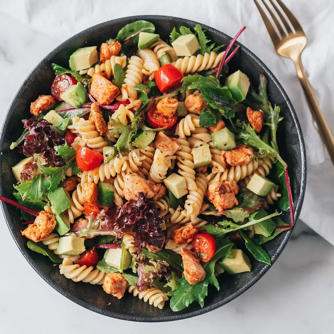 Honey Dijon Chicken Pasta Salad